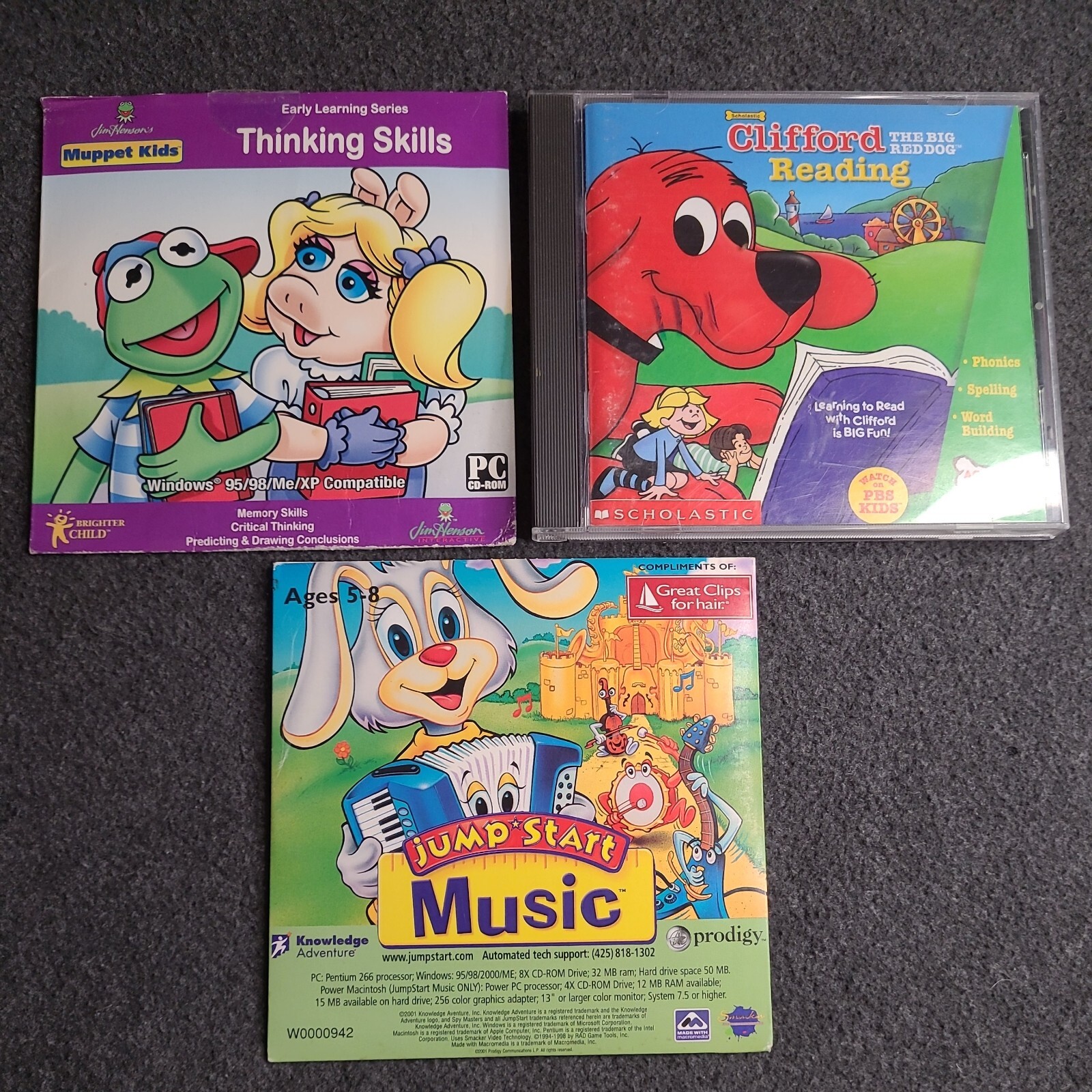 Knowledge Adventure JumpStart Lot Of 3 ABC’s Spy Hunter Reading PC CD Homeschool