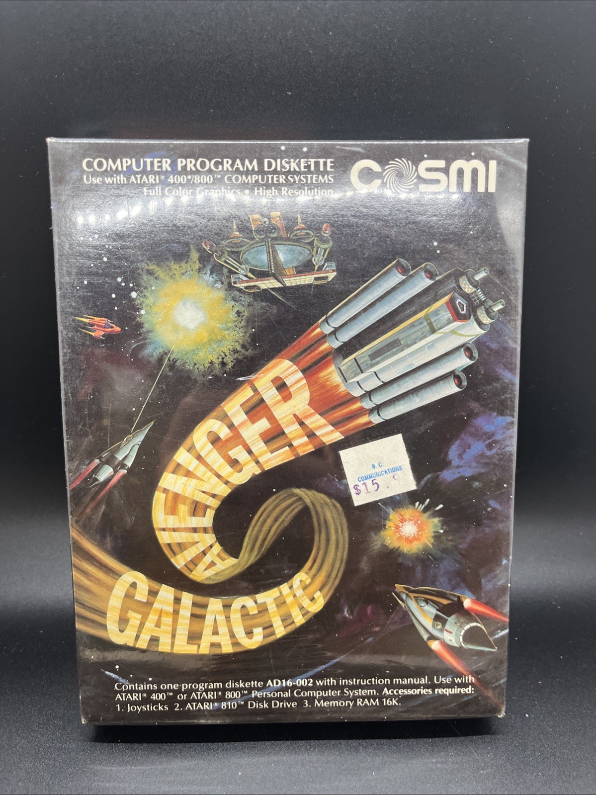 Avenger Galactic – Cosmi – 1982 / Atari 400/800 – Sealed DISKETTE