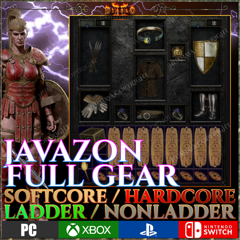 ✅ JAVAZON FULL SET AMA JAVA ✅ PC PS4 PS5 XBOX SWITCH ✅ D2R DIABLO 2…