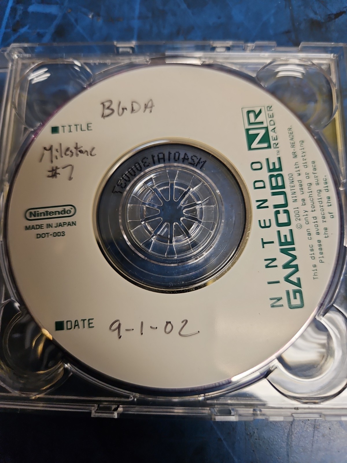 GameCube Baulders Gate NR Disc BGDA 7.0 Prototype NPDP-Development/Debug Kit