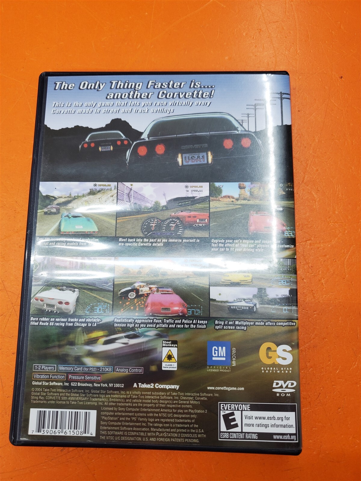 ⭐️⭐️⭐️⭐️⭐️ Video Game PS2 Global Star Software Corvette + Manual
