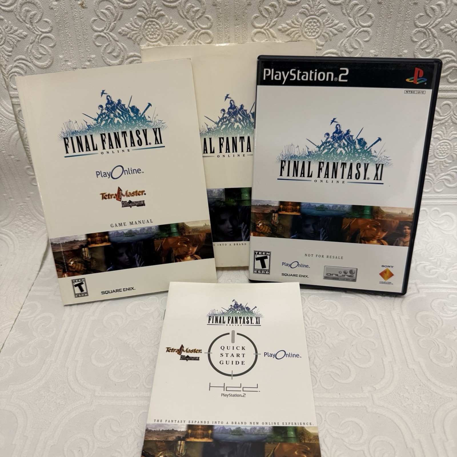 Final Fantasy XI Online (Sony PS2, 2004) Slipcover, Booklet, 2 Discs, Reg Card