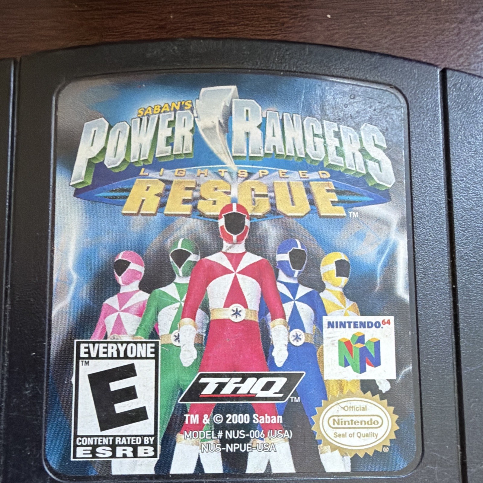 THQ Power Rangers: Lightspeed Rescue N64 Cartridge Only, tested and stored 2020
