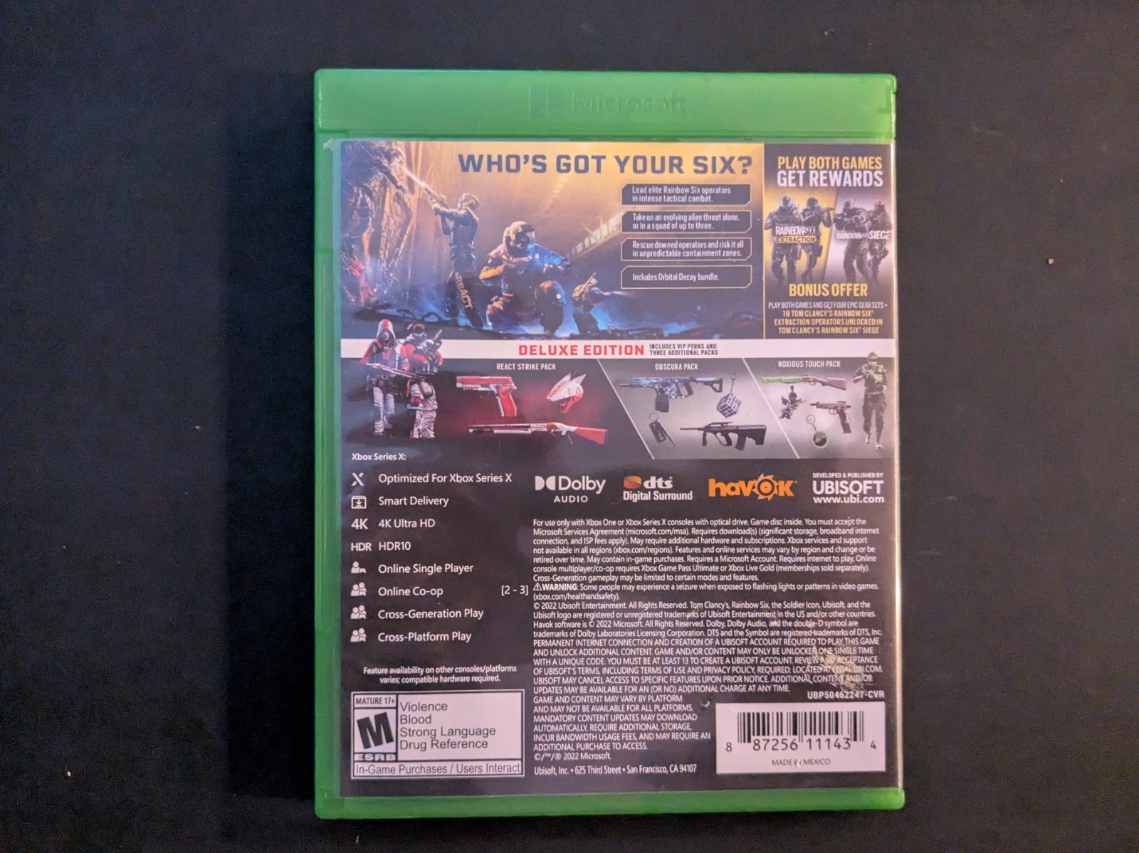 Rainbow Six Extraction Deluxe Edition (Xbox Series X, XBox One, 2022)