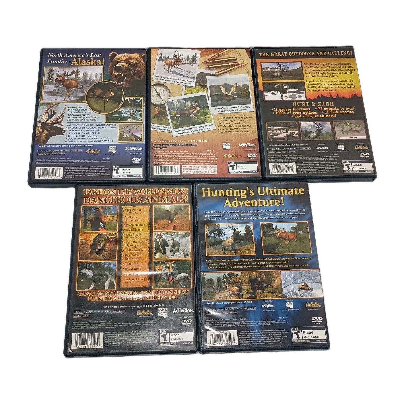 Cabelas Bundle PS2 Hunting Video Games Lot Of 5 CIB Complete PlayStation 2