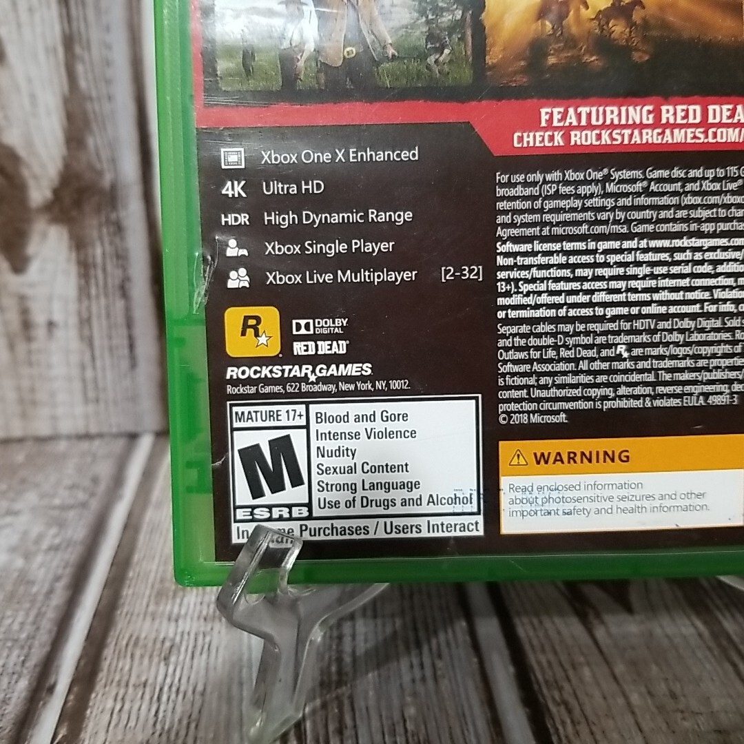 Red Dead Redemption 2 (Microsoft Xbox One, 2018) No Map Rated M Ships Fast!