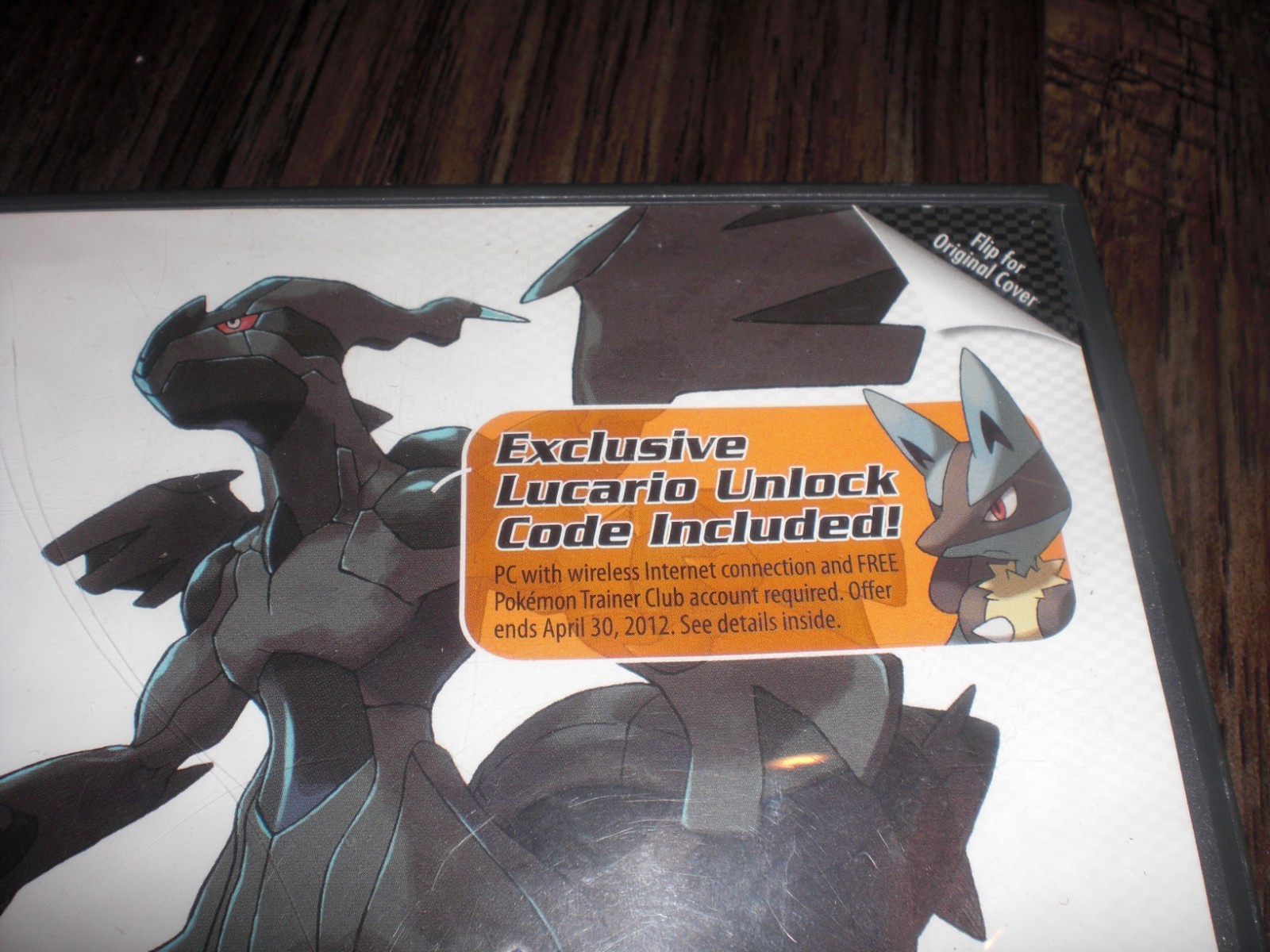 Pokemon White Version Nintendo DS Lucario Variant EMPTY BOX CASE NO GAME WALMART