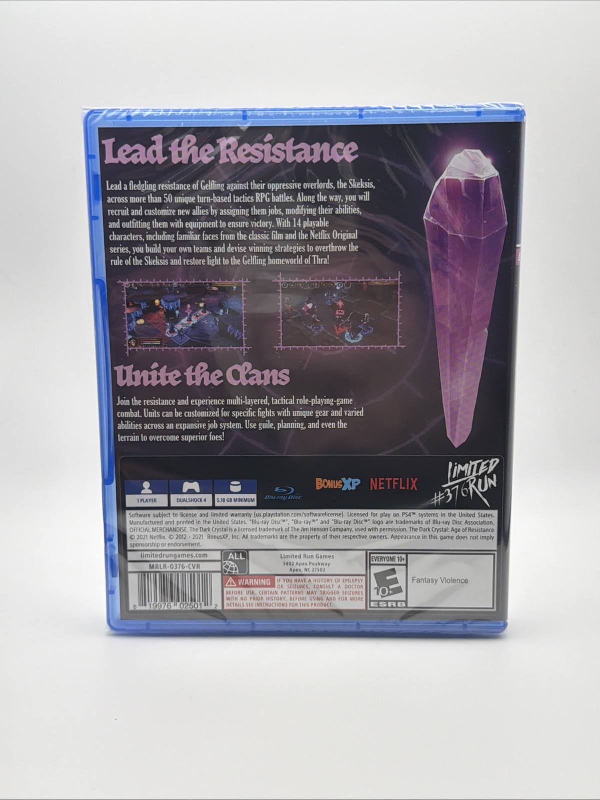 Dark Crystal: Age of Resistance Tactics Limited Run #376 PS4 Brand New Sealed