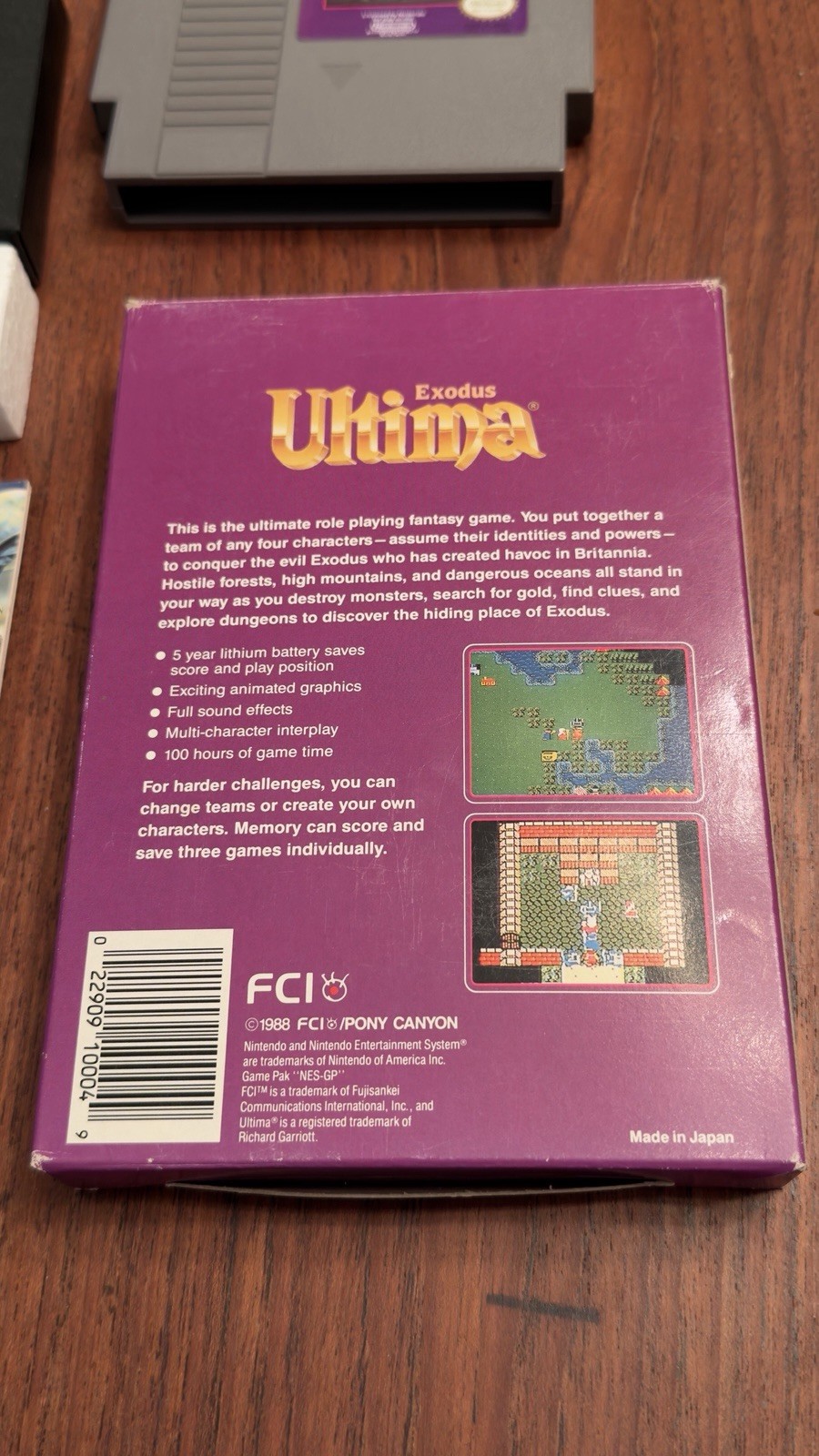 Ultima: Exodus (Nintendo NES) Complete – Tested – Authentic