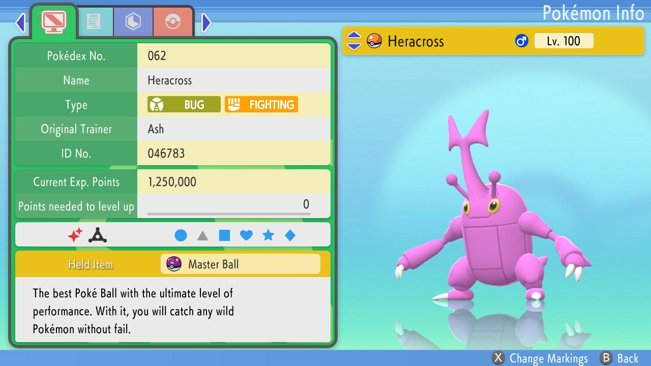 Pokemon Brilliant Diamond Shining Pearl BDSP – Shiny 6IV Max EV Heracross