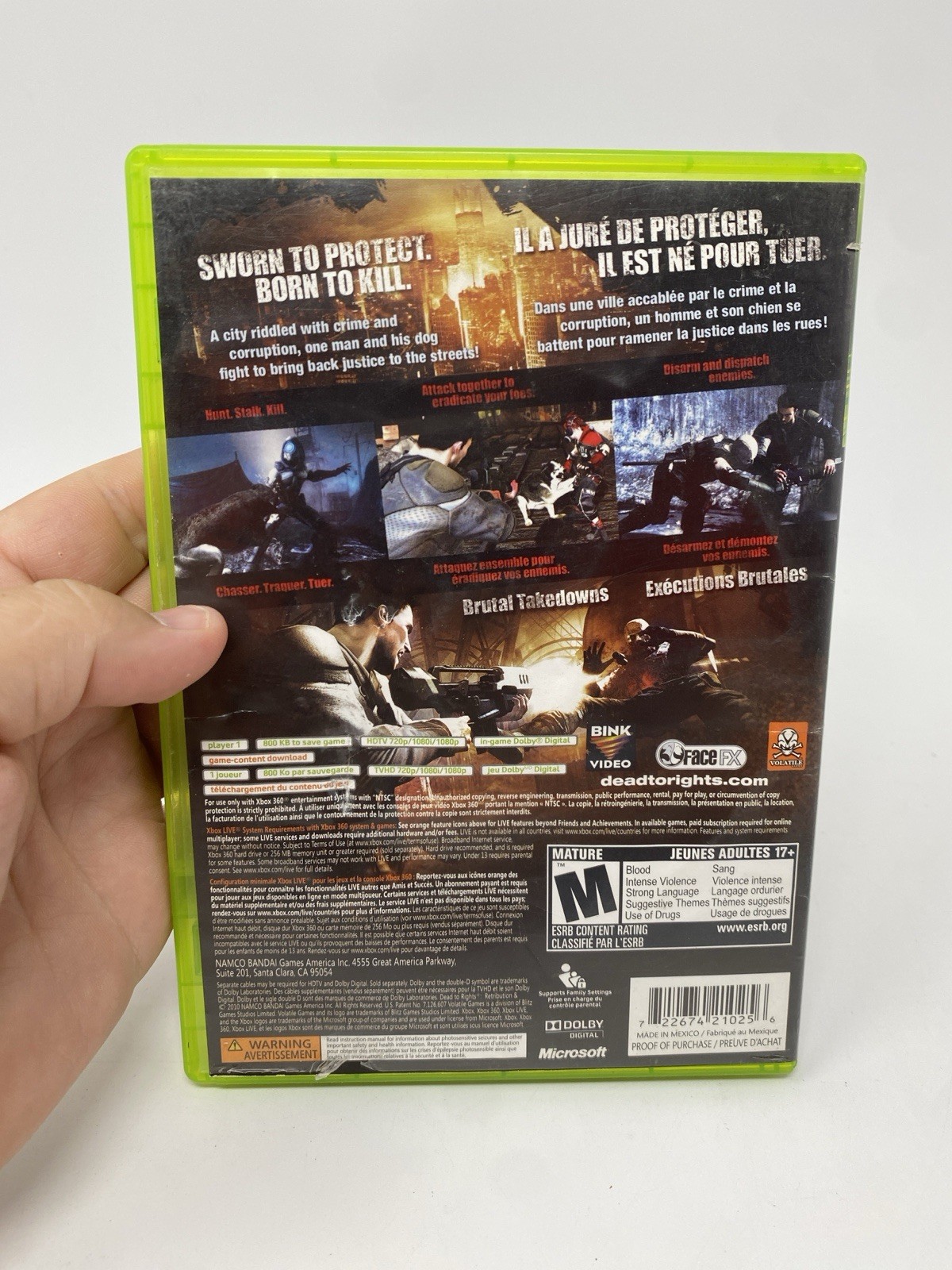 Dead to Rights: Retribution (Microsoft Xbox 360, 2010) Complete Tested & Working