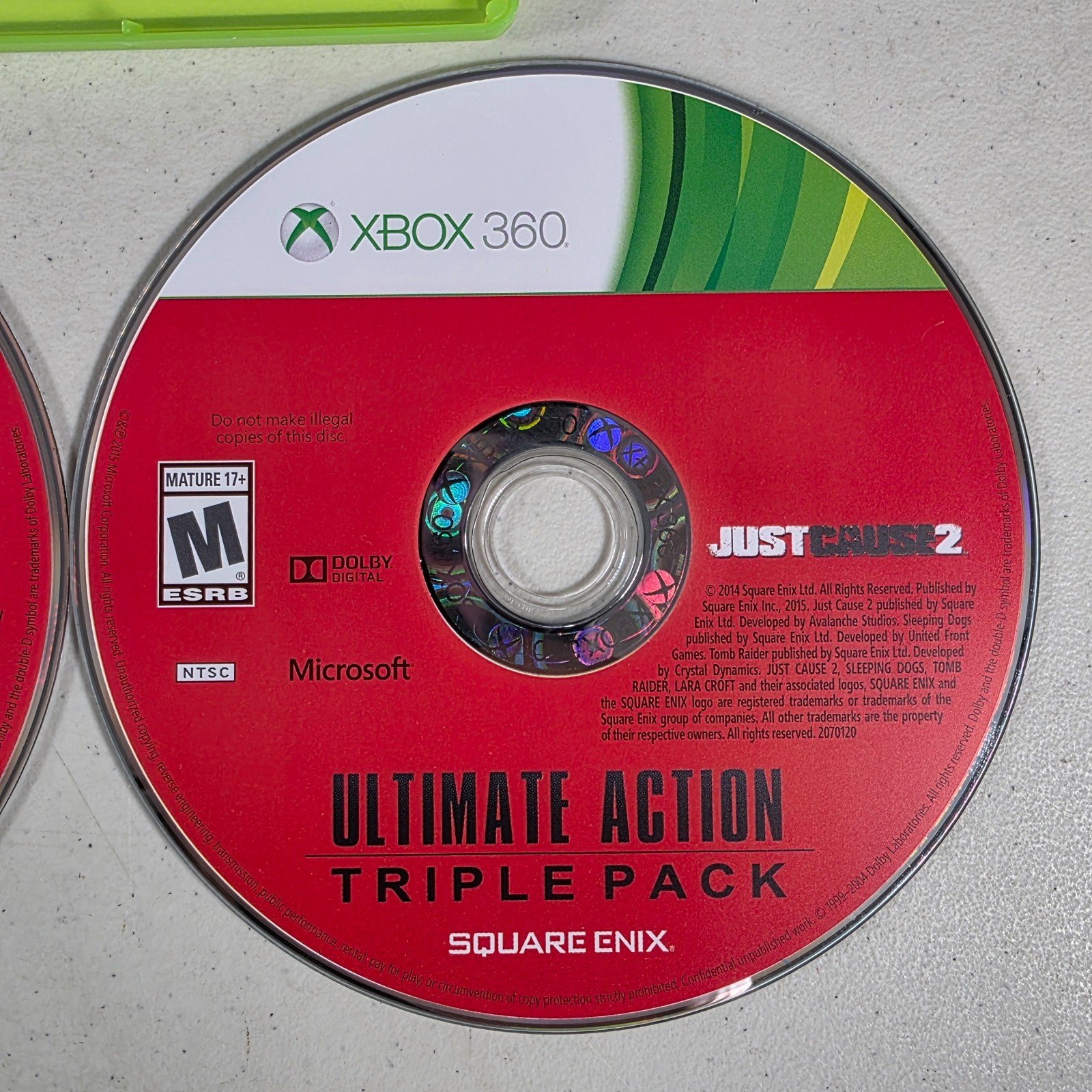 Ultimate Action Triple Pack (Microsoft Xbox 360, 2015) 3 Discs Tested