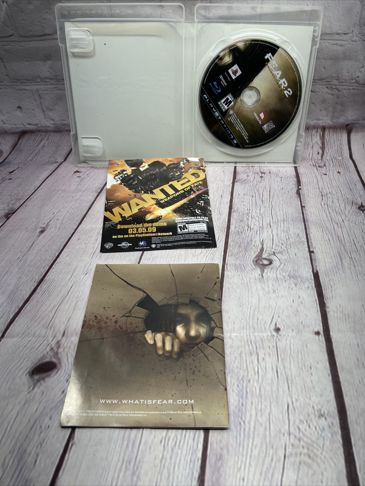 Fear 2: Project Origin (PlayStation 3, 2009) Complete