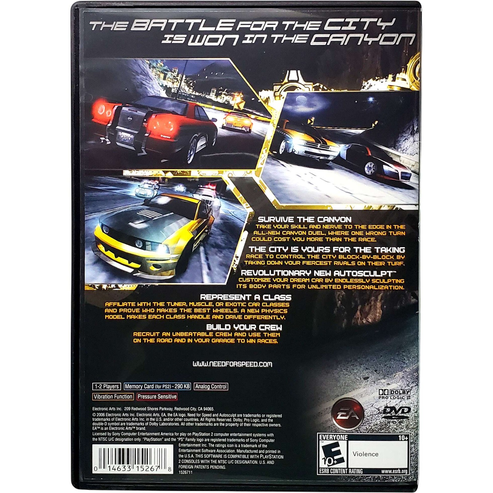 Need For Speed Carbon – Sony Playstation 2 Pristine Tested Authentic