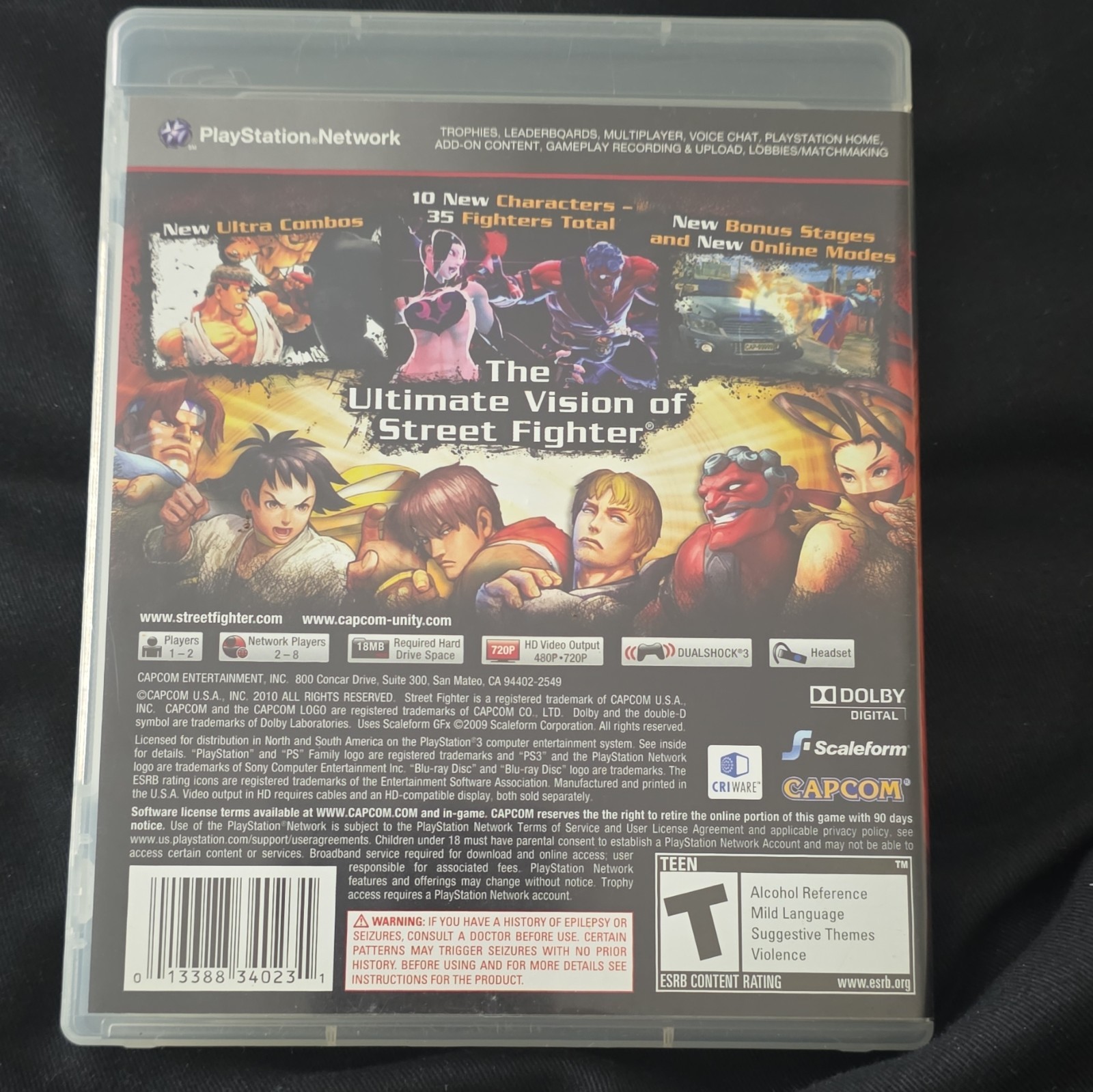 Capcom Super Street Fighter IV PS3 Fighting T Multiplayer Online Playability