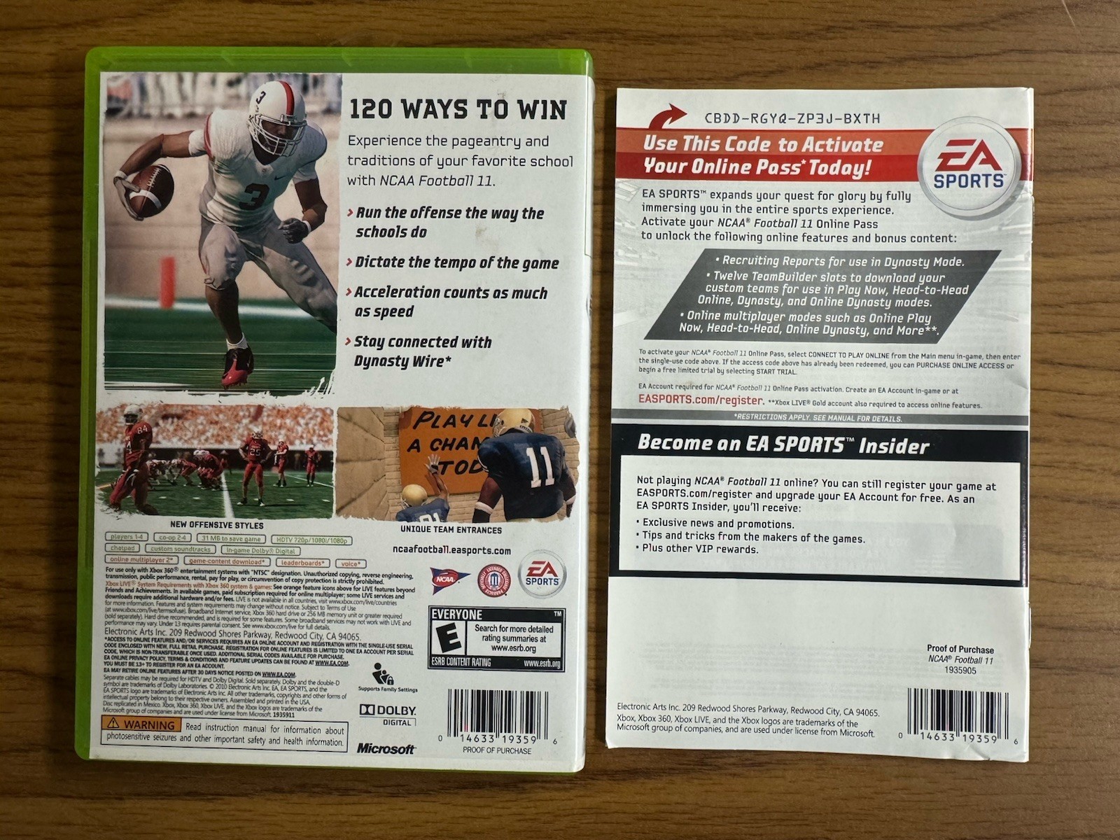 NCAA Football 10 11 12 13 (Microsoft Xbox 360, 2012) CIB Complete w/ Inserts