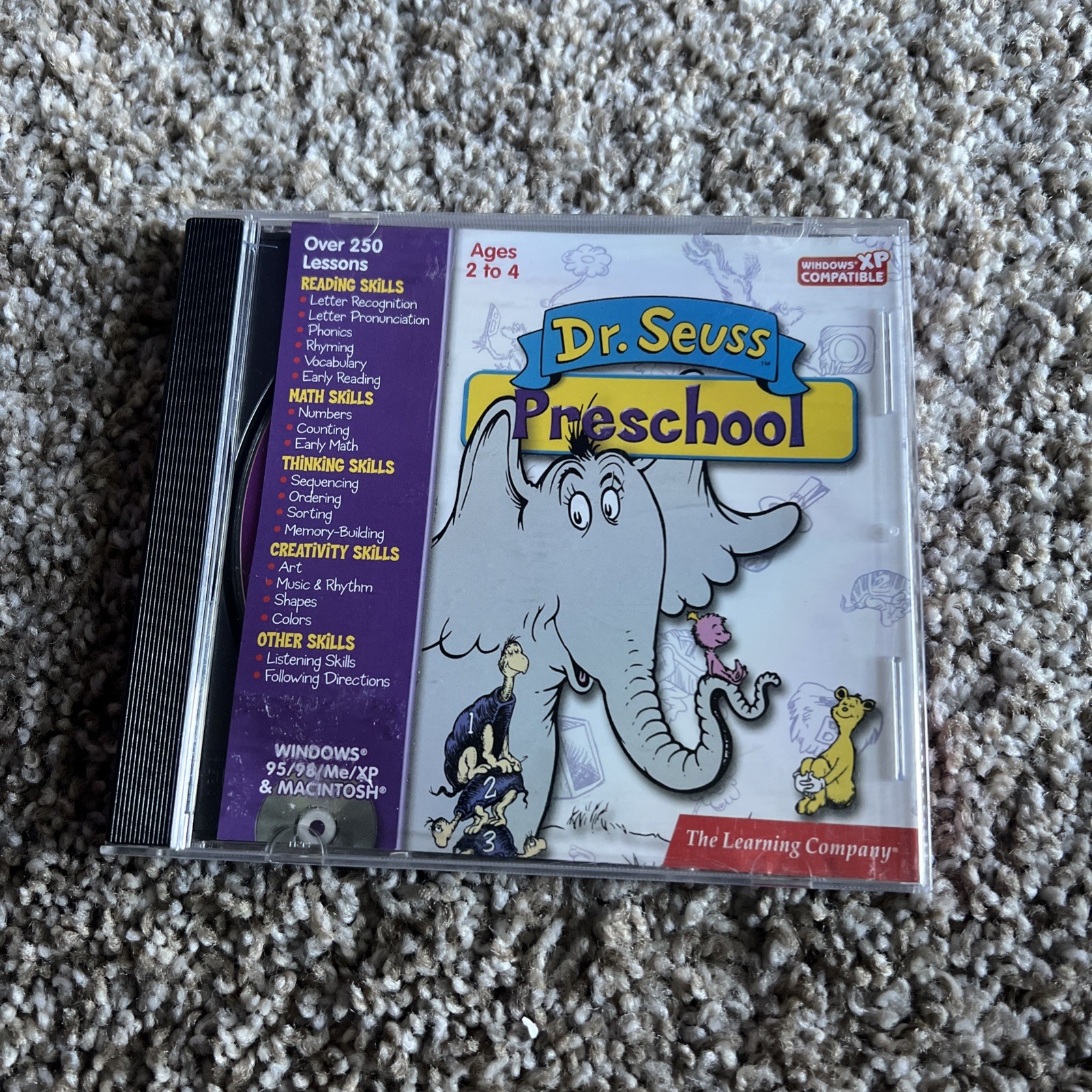 Dr. Seuss Preschool – CD-Rom – Ages 2-4 Learning Company Windows/Mac – Free Ship