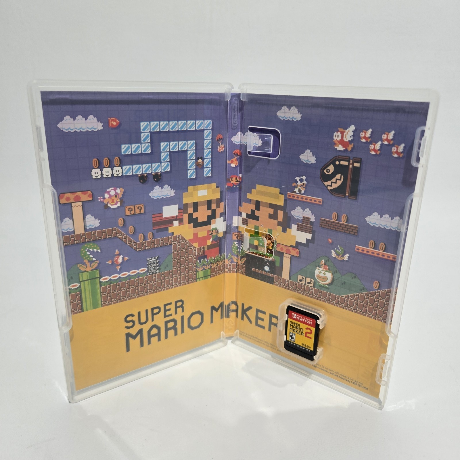 Super Mario Maker 2 (Nintendo Switch, 2019) Authentic Tested Cartridge & Case