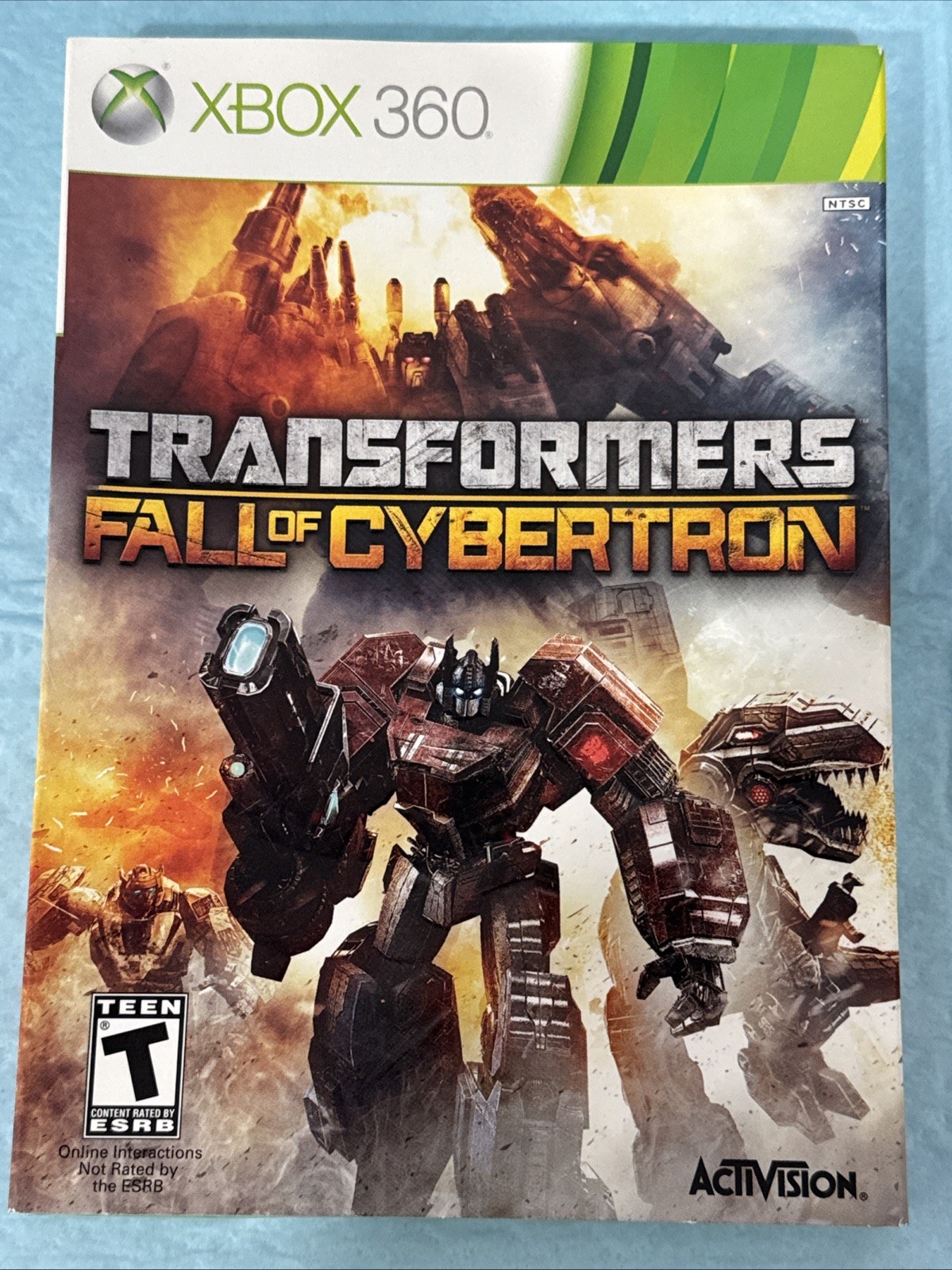 Transformers: Fall of Cybertron (Microsoft Xbox 360, 2012) W/Slip Cover