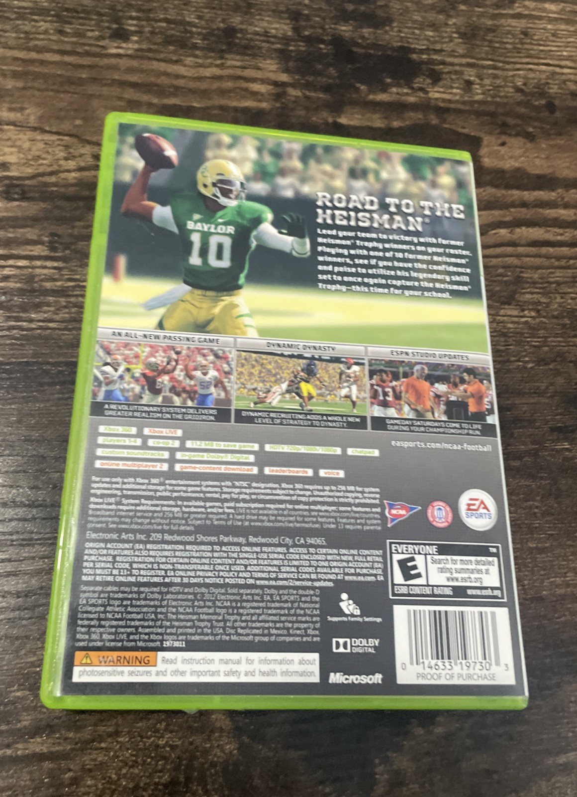 NCAA Football 13 (Microsoft Xbox 360, 2012) w/ Manual Included CIB Complete