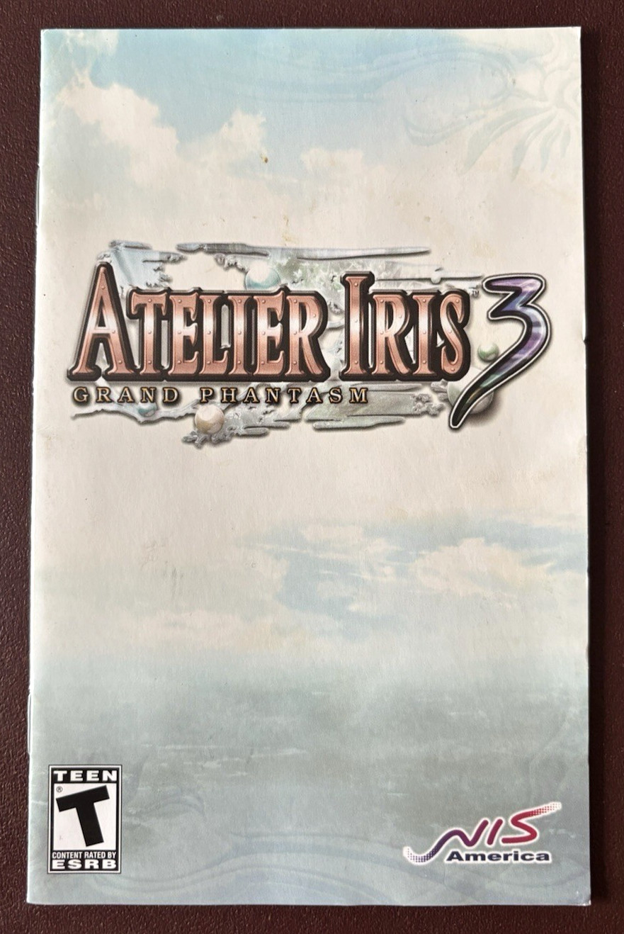 Play Station 2: 2007 “Atelier Iris 3: Grand Phantasm” (Manual Only)