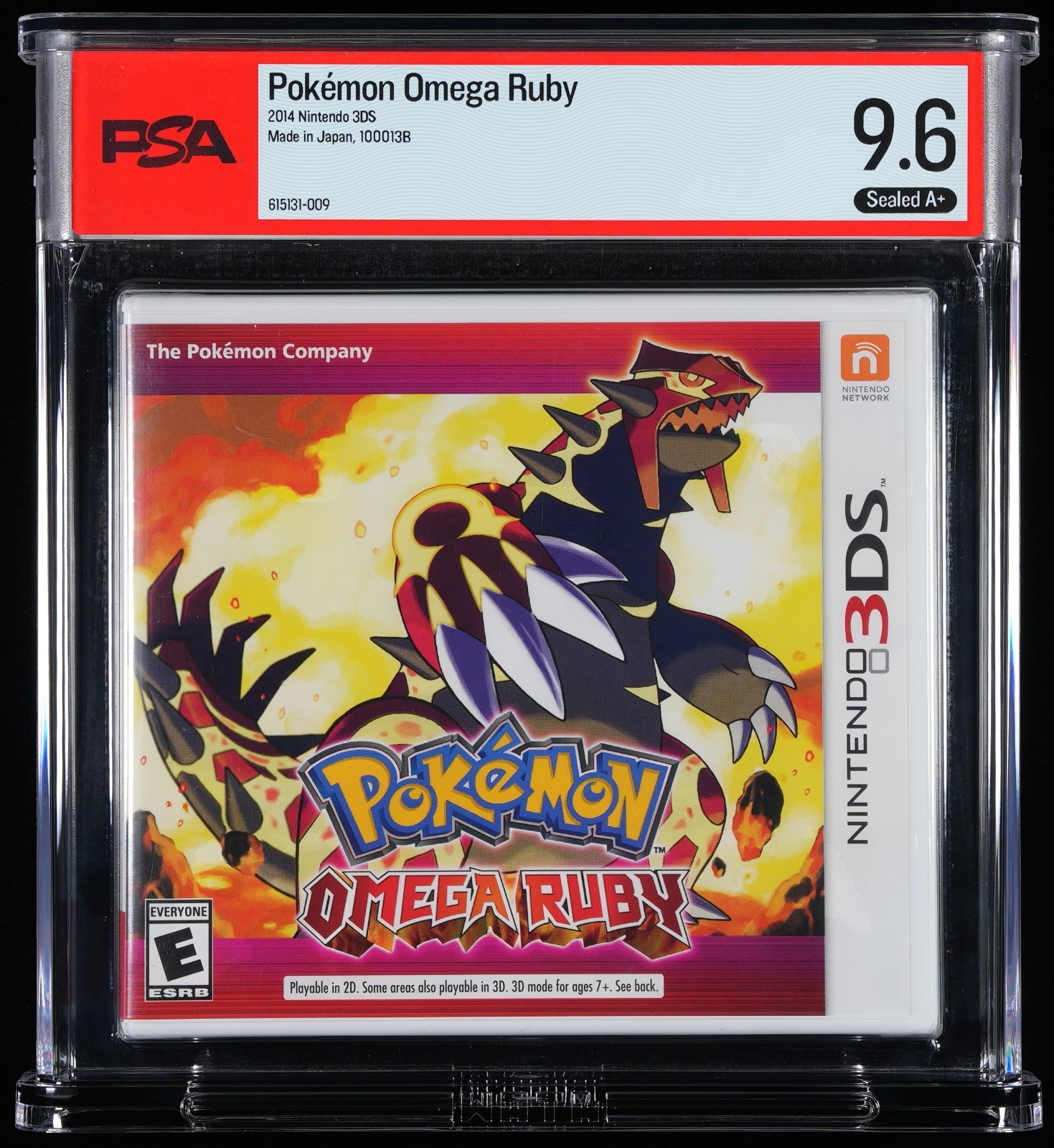Pokémon Omega Ruby Nintendo 3DS First Print Sealed Brand New PSA 9.6 A+ Graded