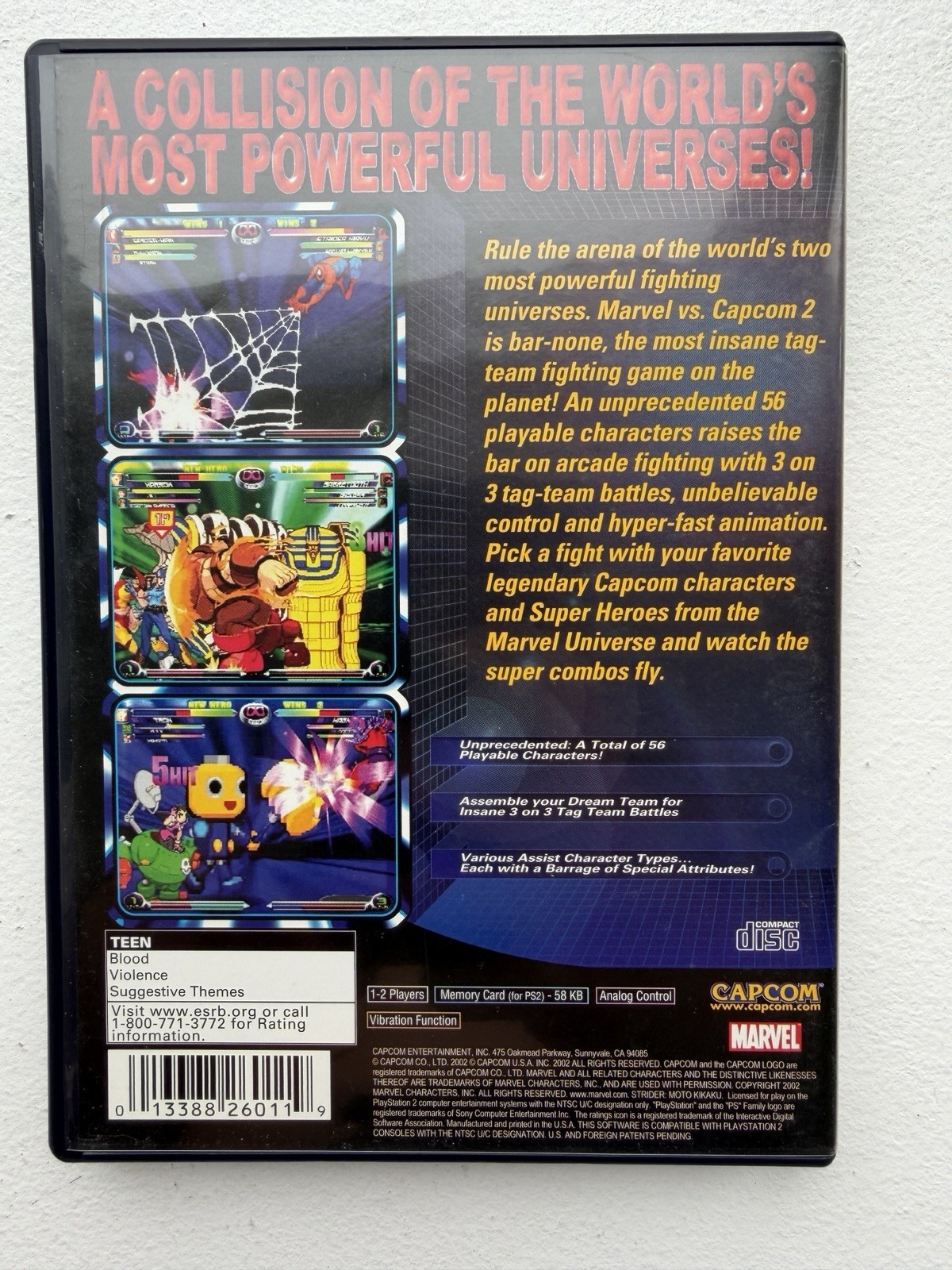 Marvel vs Capcom 2 (Sony PlayStation 2 PS2, 2002)