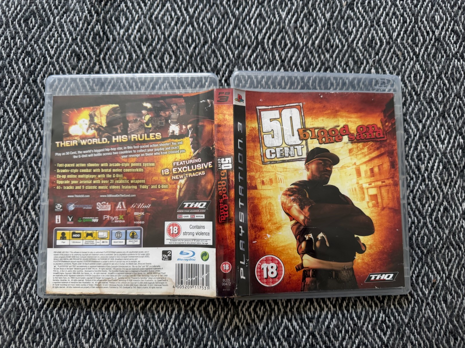 ps3 50 CENT BLOOD ON THE SAND (Works On US Consoles) Region Free PAL ENGLISH