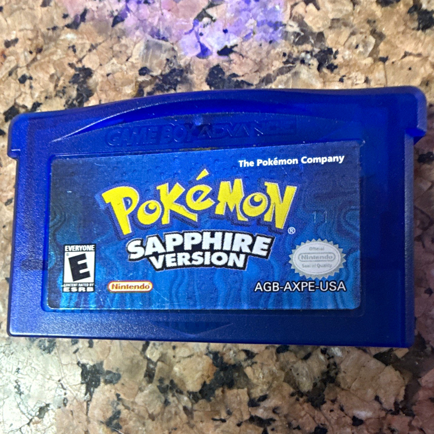 MINT label. Dry battery Pokémon Sapphire Nintendo Game Boy Advance NTSC-U/C 2003