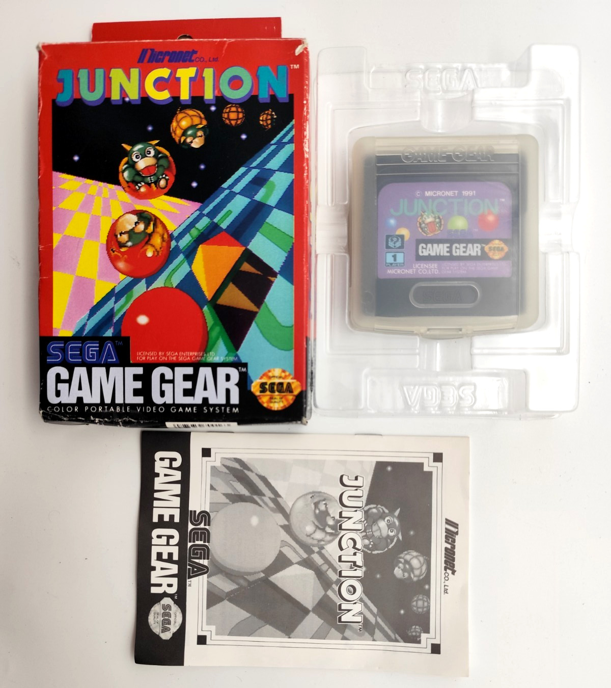 Junction (Sega Game Gear SGG, 1991) COMPLETE CIB Tested & Cleaned!