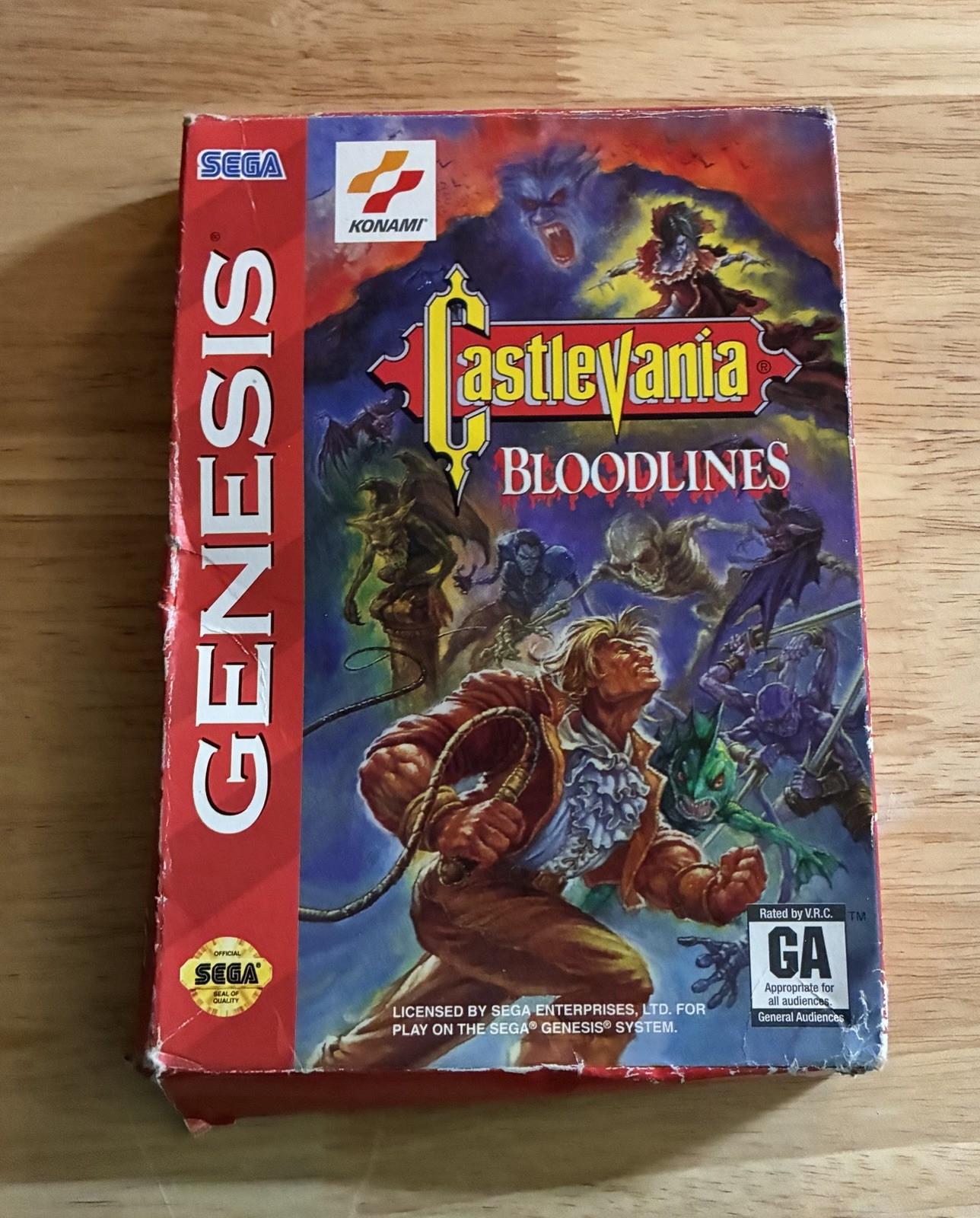 Konami Castlevania: Bloodlines Sega Genesis Manual Included GA NTSC-U/C 1994