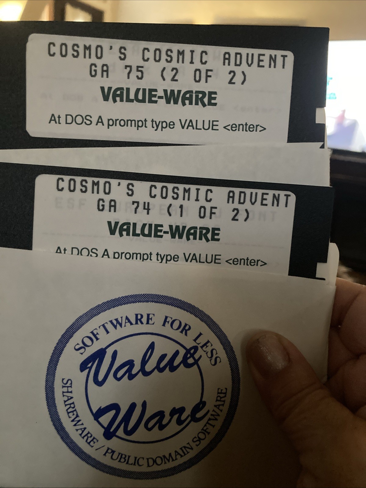 Vintage Cosmo’s Comic Advent Rare PC DOS Floppy Computer Software, 5.25″