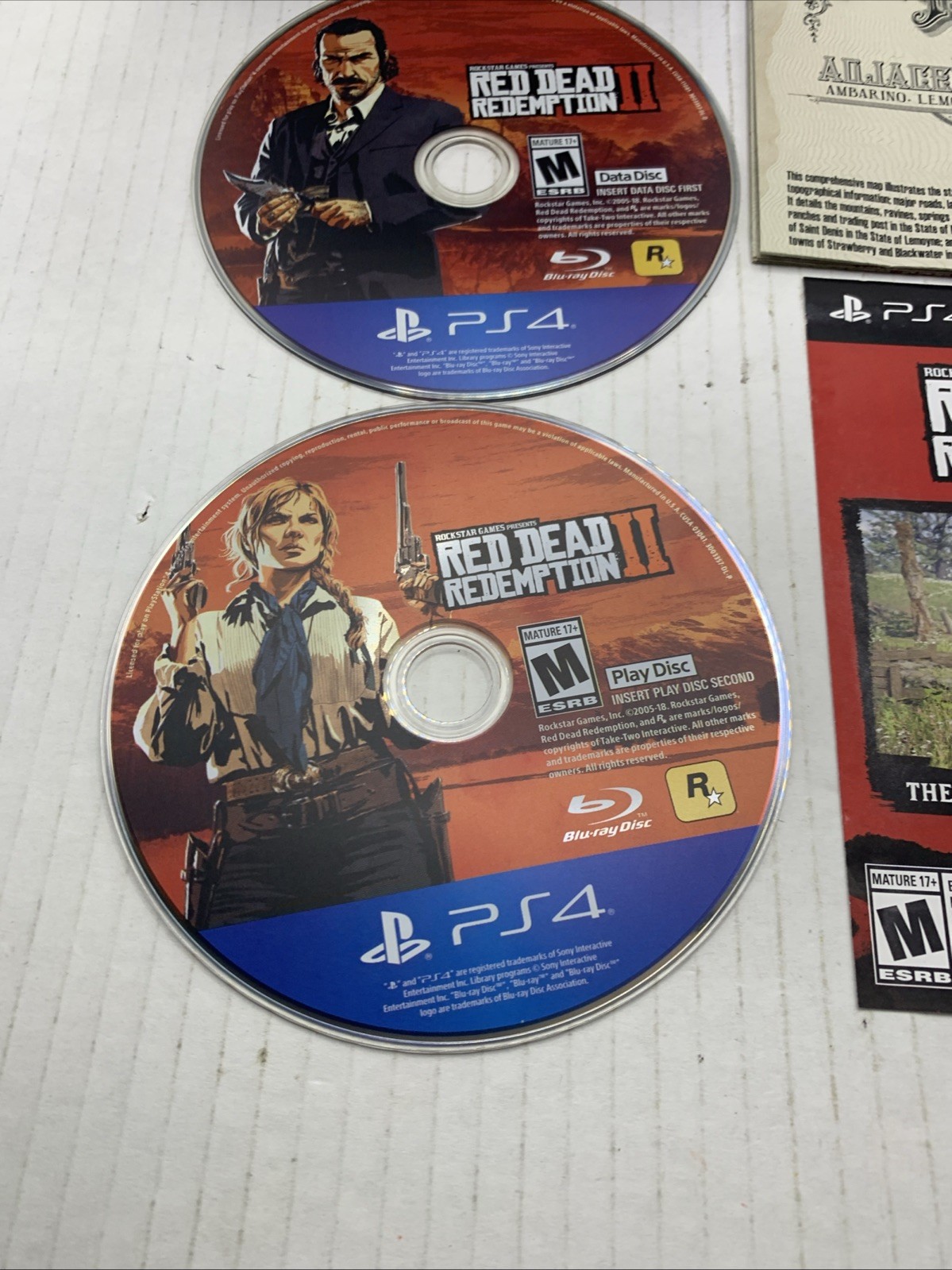 Mint Discs Red Dead Redemption 2 (Sony PlayStation 4 PS4, 2018) Includes Poster