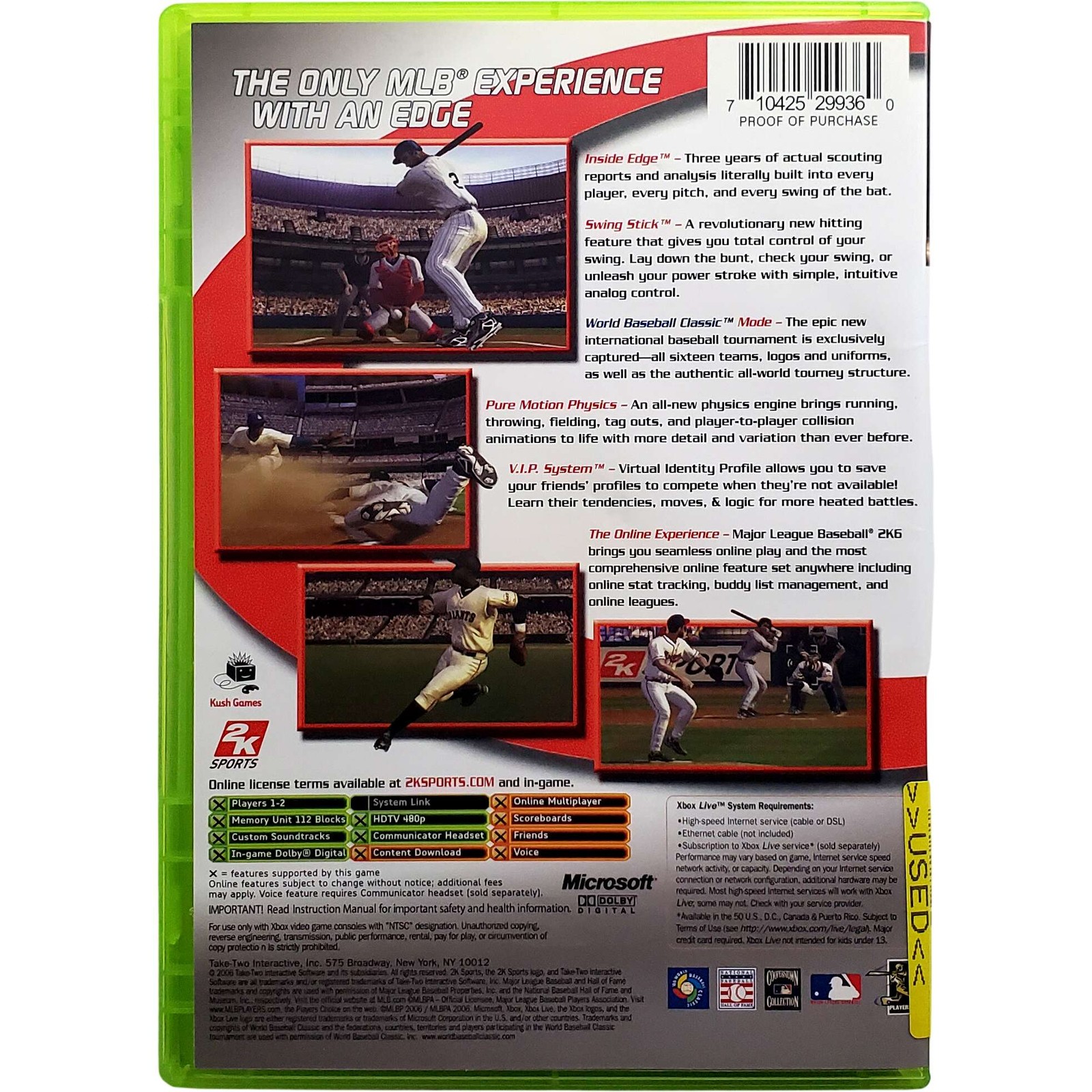 Major League Baseball 2K6 – Microsoft Xbox Tested 1Y Guarantee