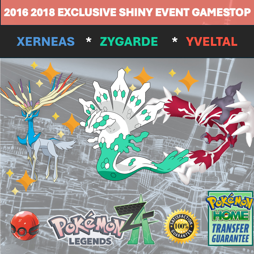 ✨ZYGARDE YVELTAL XERNEAS✨SHINY BUNDLE – POKEMON LEGENDS ZA