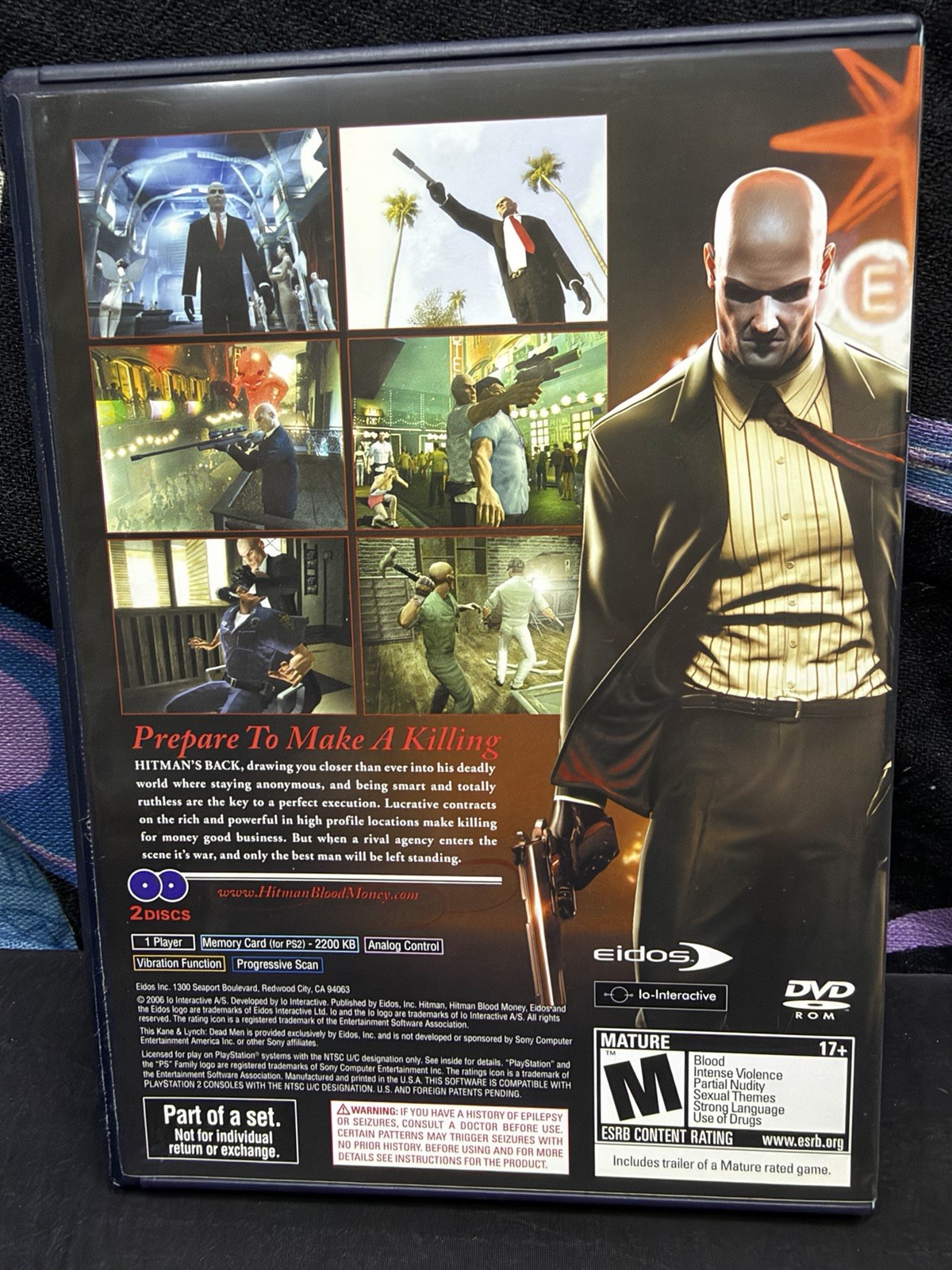 Hitman Trilogy PS2 Box Set CIB Complete w/ Bonus Disc Tested Blood Money Silent