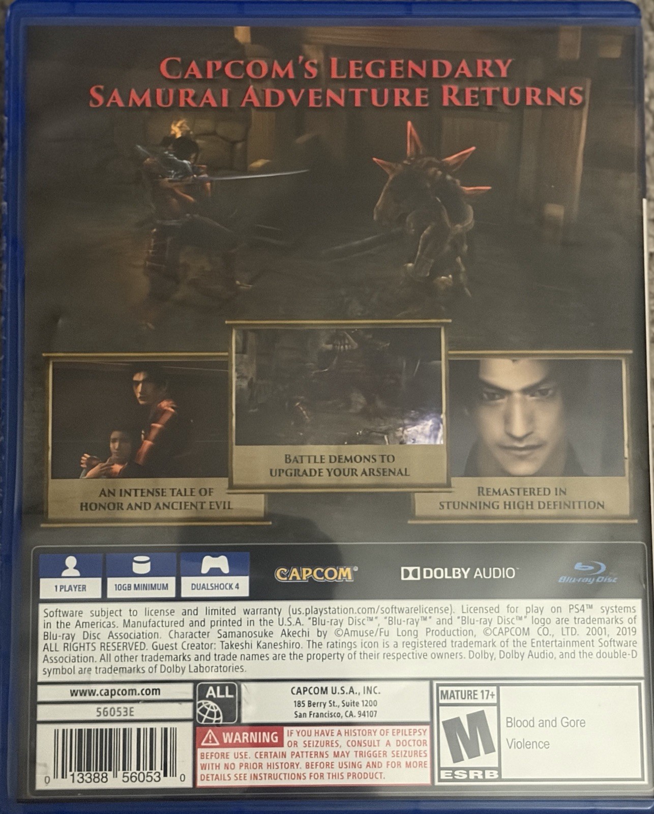 Onimusha: Warlords – Sony PlayStation 4 Tested And Working