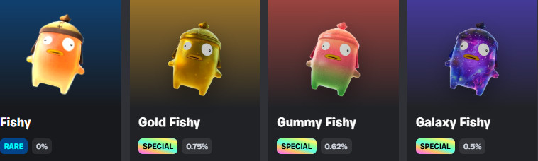 FORTNITE SPRITES- MASTERED (Regular, Galaxy, Gummy, Gold, Cube and Holo)