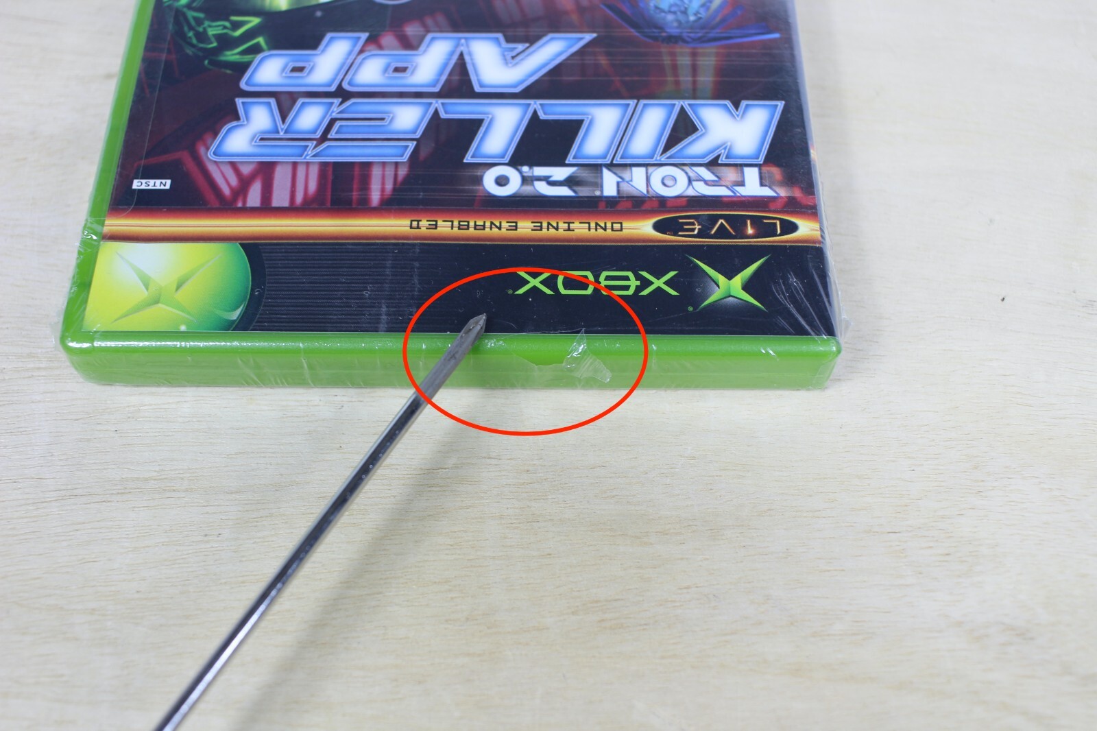 TRON 2.0 KILLER APP ORIGINAL XBOX GAME SEALED -MISSING PLASTIC WRAP