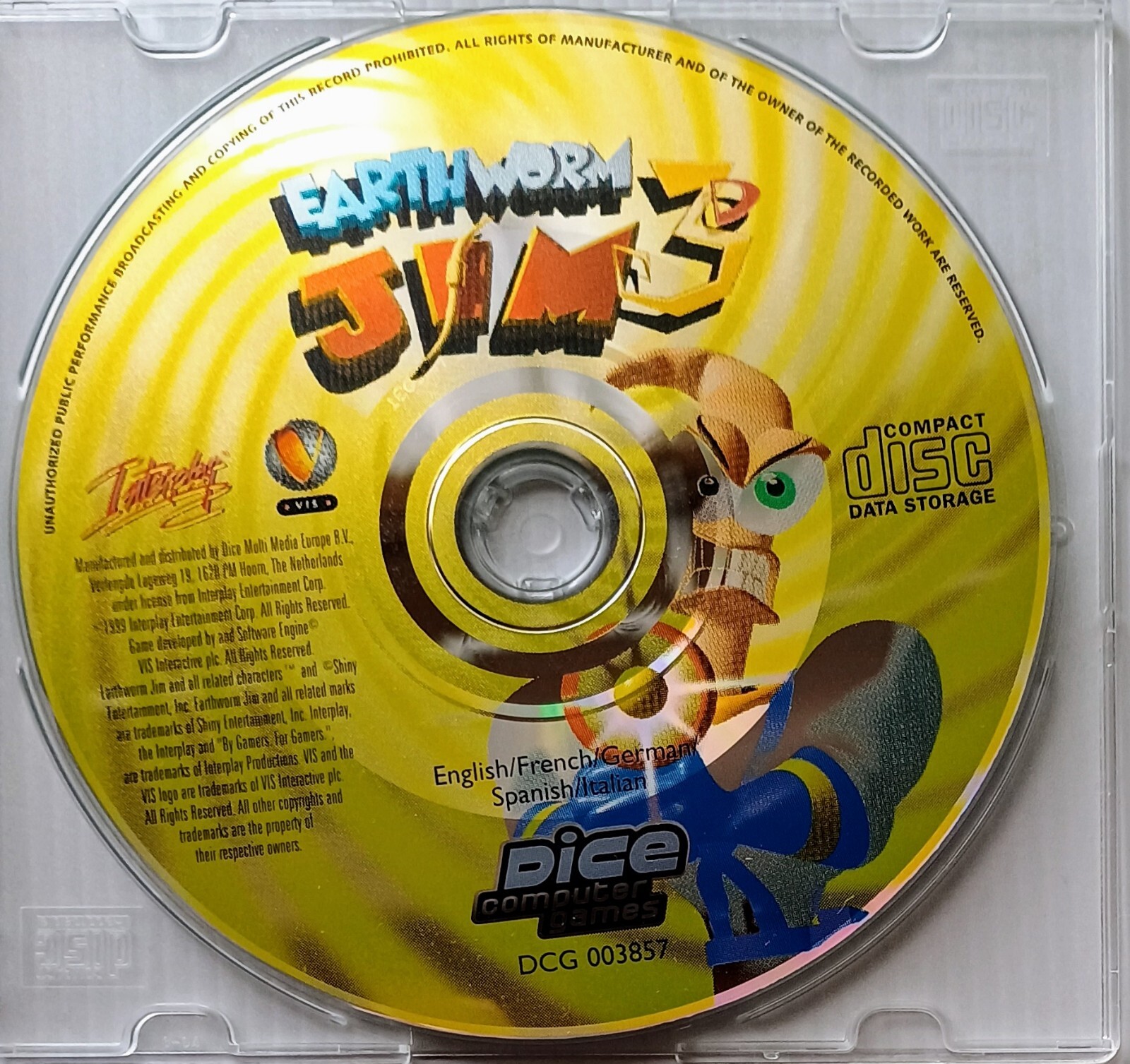 Earthworm Jim 3D PC CD Rom 1999 Interplay *CD only*