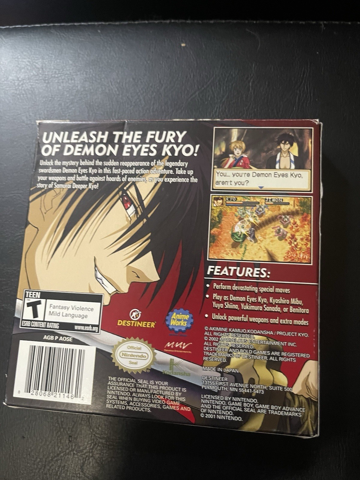 BOLD Games Samurai Deeper Kyo (T) (Manual Included) GBA NTSC-U/C 2002 CIB