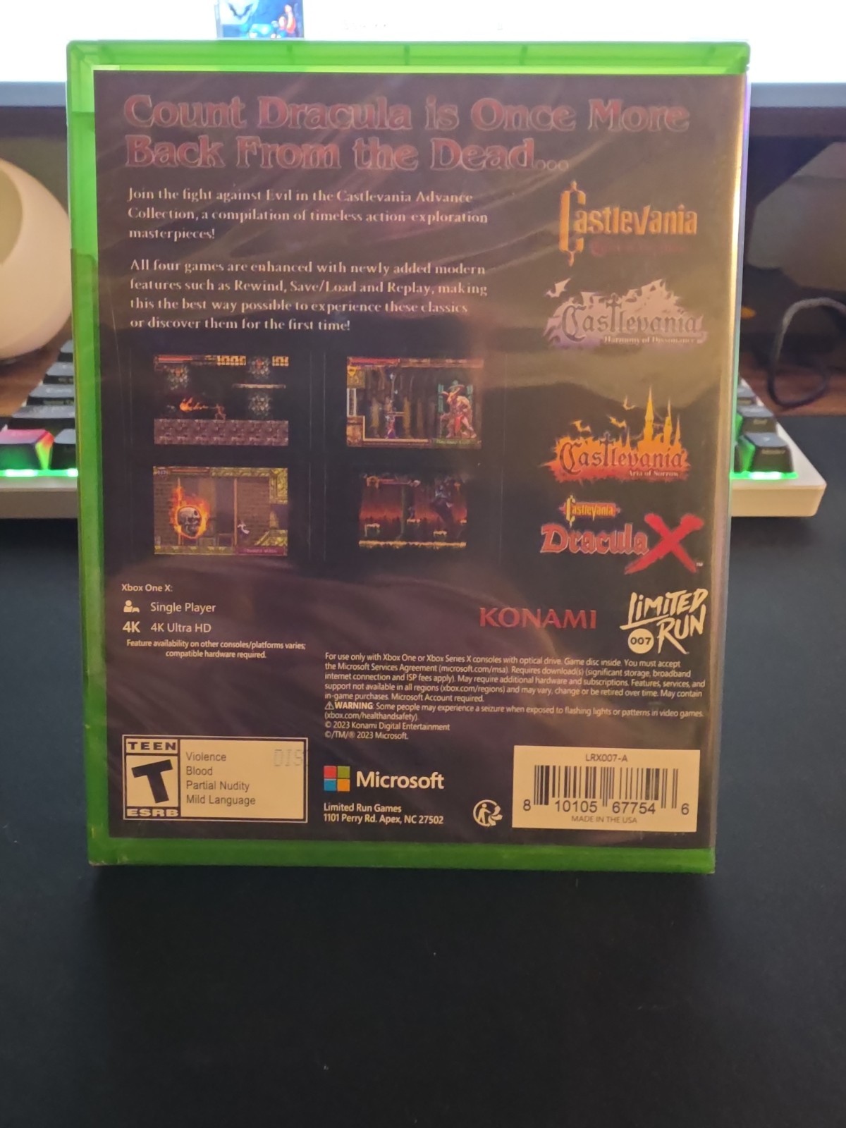CASTLEVANIA ADVANCE COLLECTION New XBOX ONE Game XB1 LRG #007 Circle of the Moon