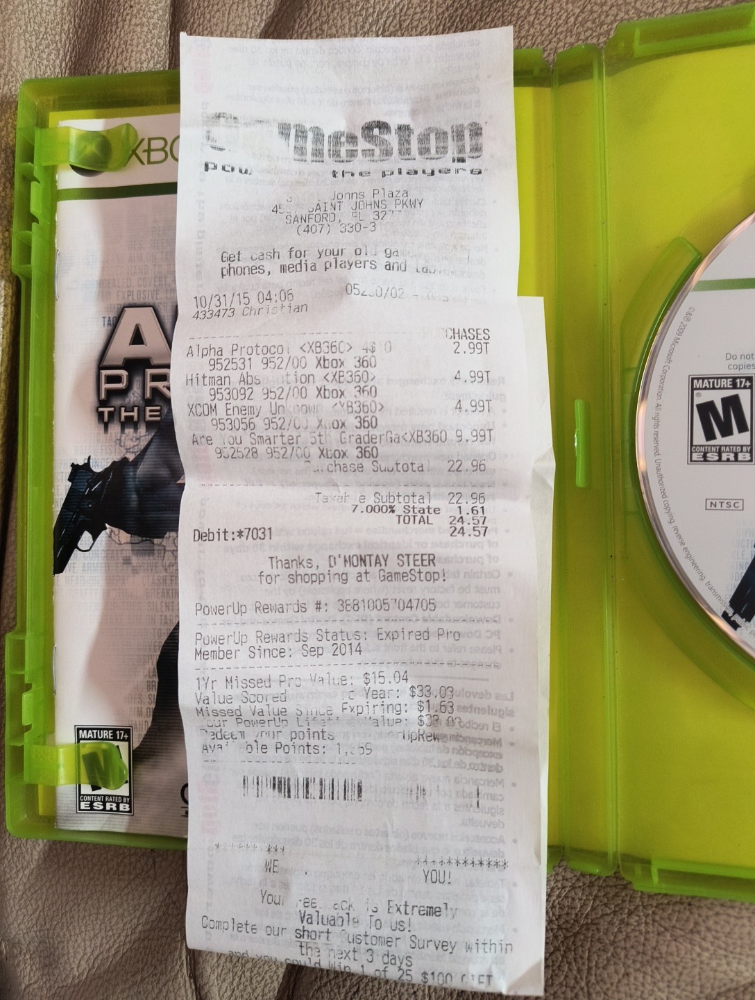 Alpha Protocol Xbox 360 Complete W Manual Espionage RPG Sega Video Game Clean