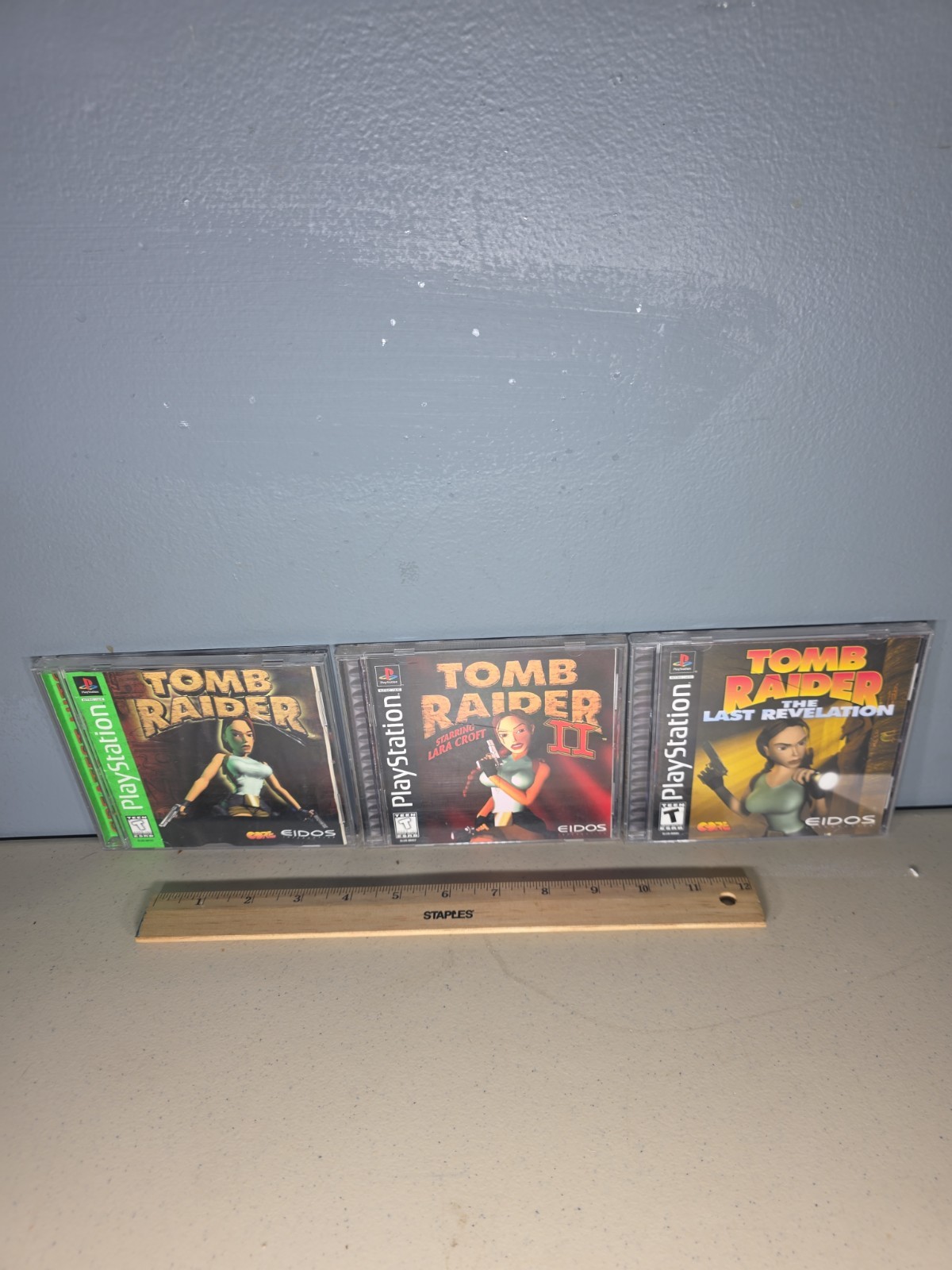 Tomb Raider 1 , 2, And The Last Revelation For PS1 CIB