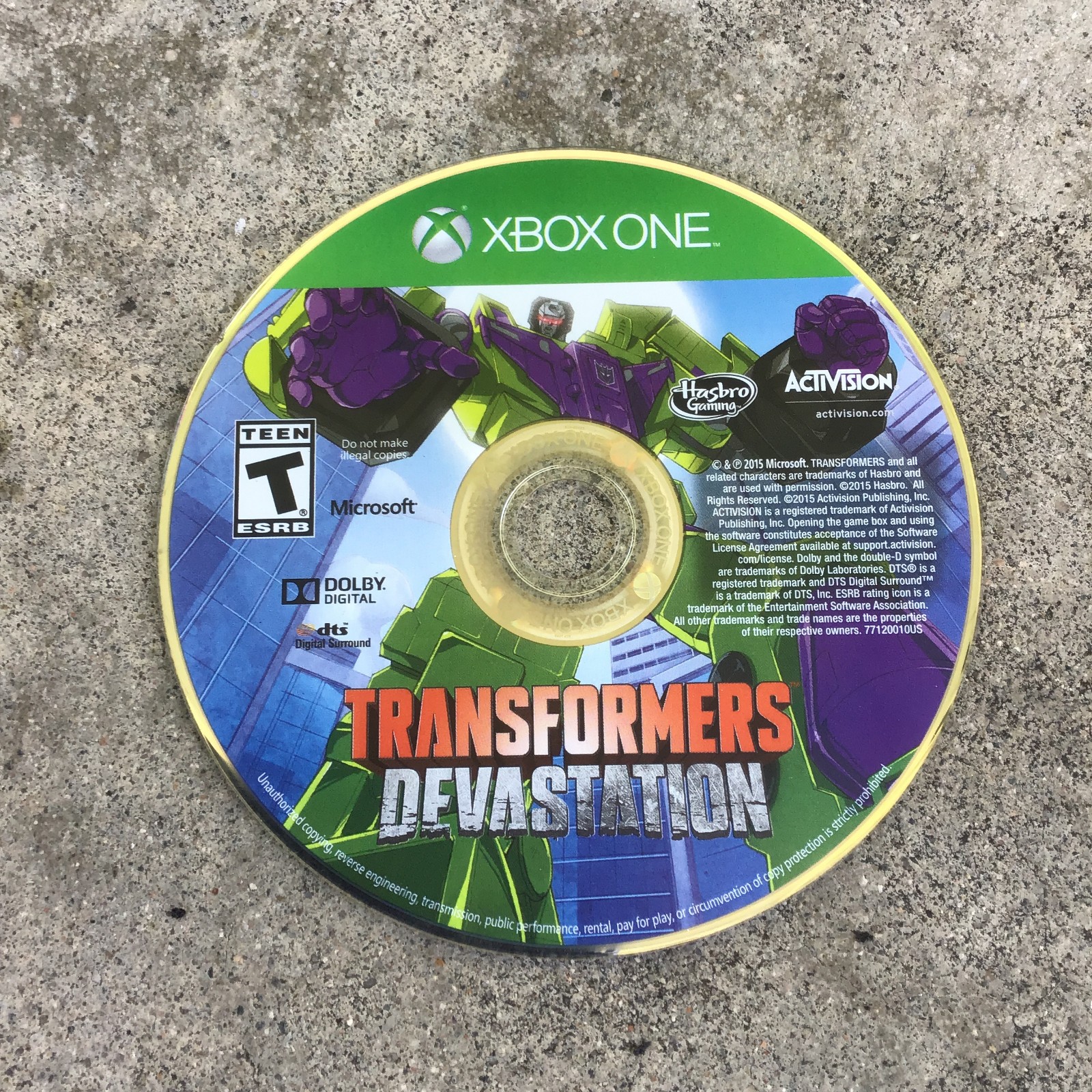Transformers: Devastation (Microsoft Xbox One, 2015) Video Game Disc Only