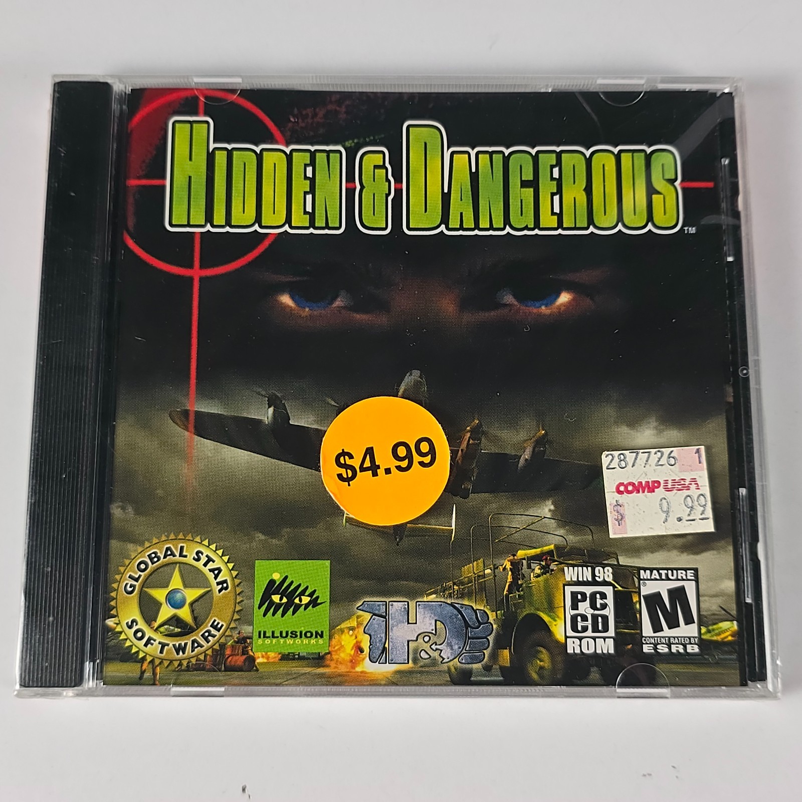 Hidden and Dangerous (PC 1999 Global Star Software) Disc & Case NEW SEALED