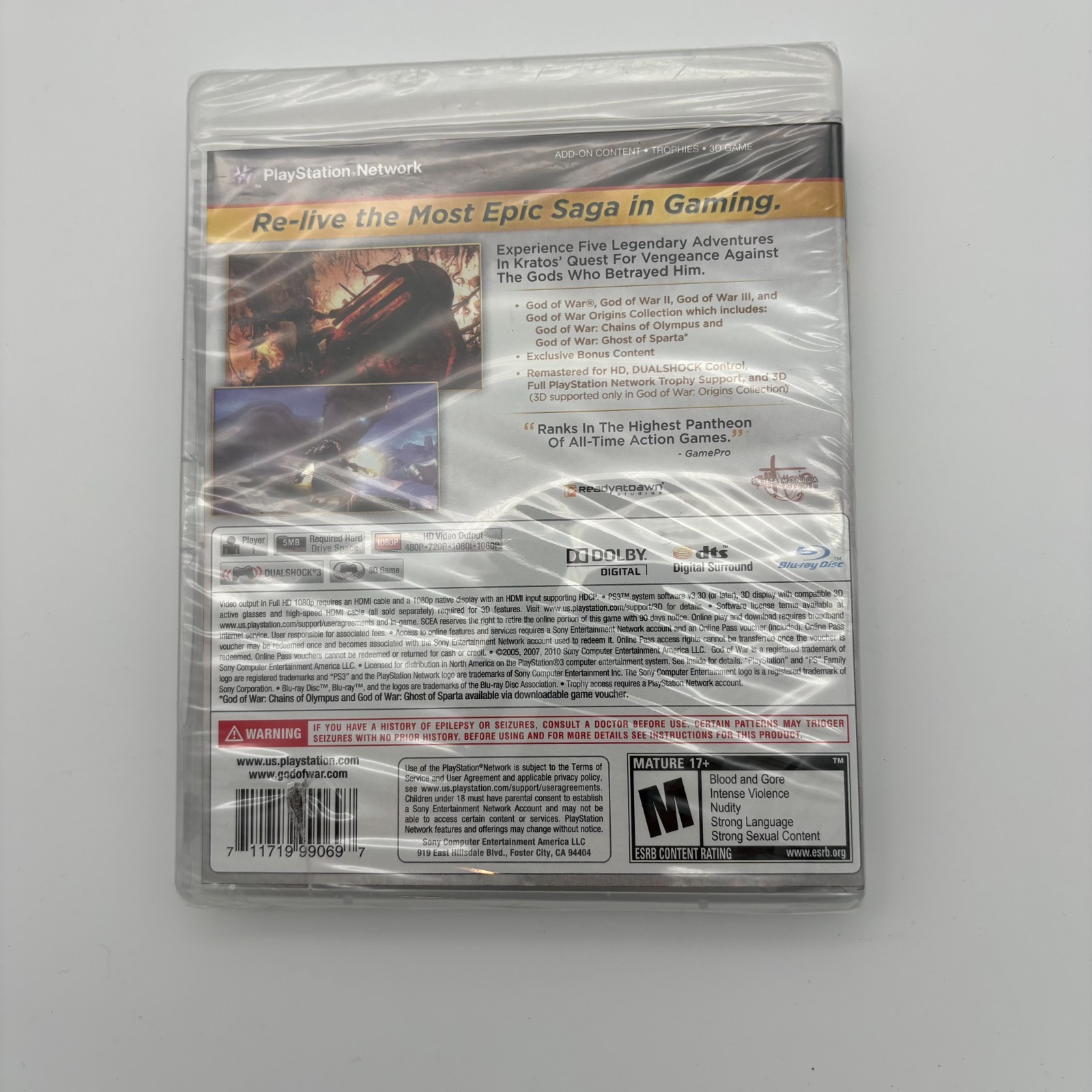 BRAND NEW God of War Saga (Sony Playstation 3, 2012) PS3 FACTORY SEALED