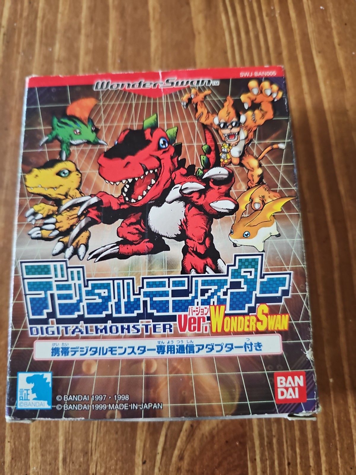 Digimon Digital Monster Ver. Wonderswan Complete With Com Card Adapter