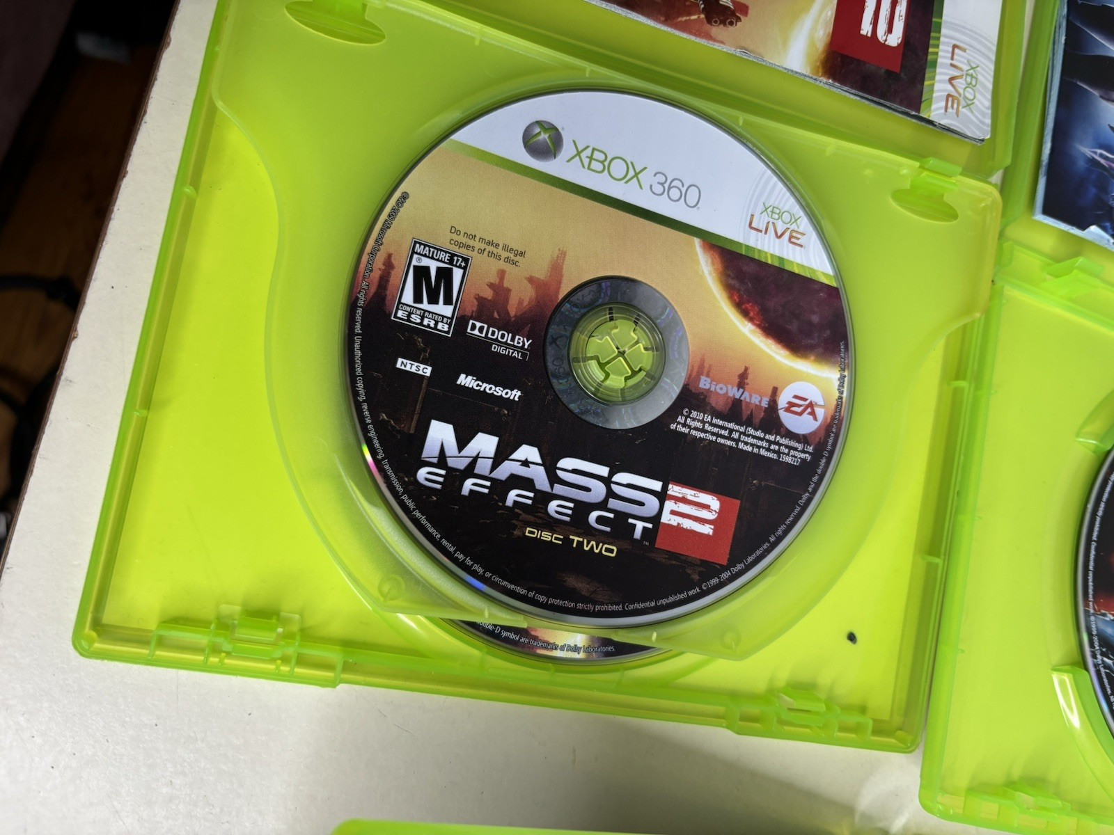 Lot Mass Effect 1 2 3 XBOX 360 CIB GC Case Disc Inserts