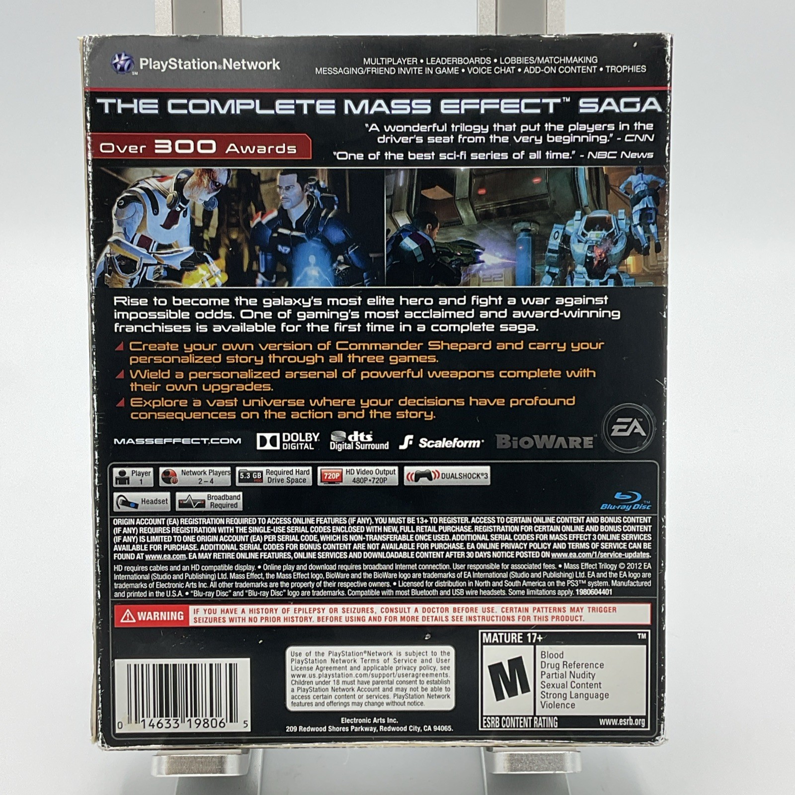 Mass Effect Trilogy (Sony PlayStation 3, 2012) C.I.B. CODES HAVE BEEN USED